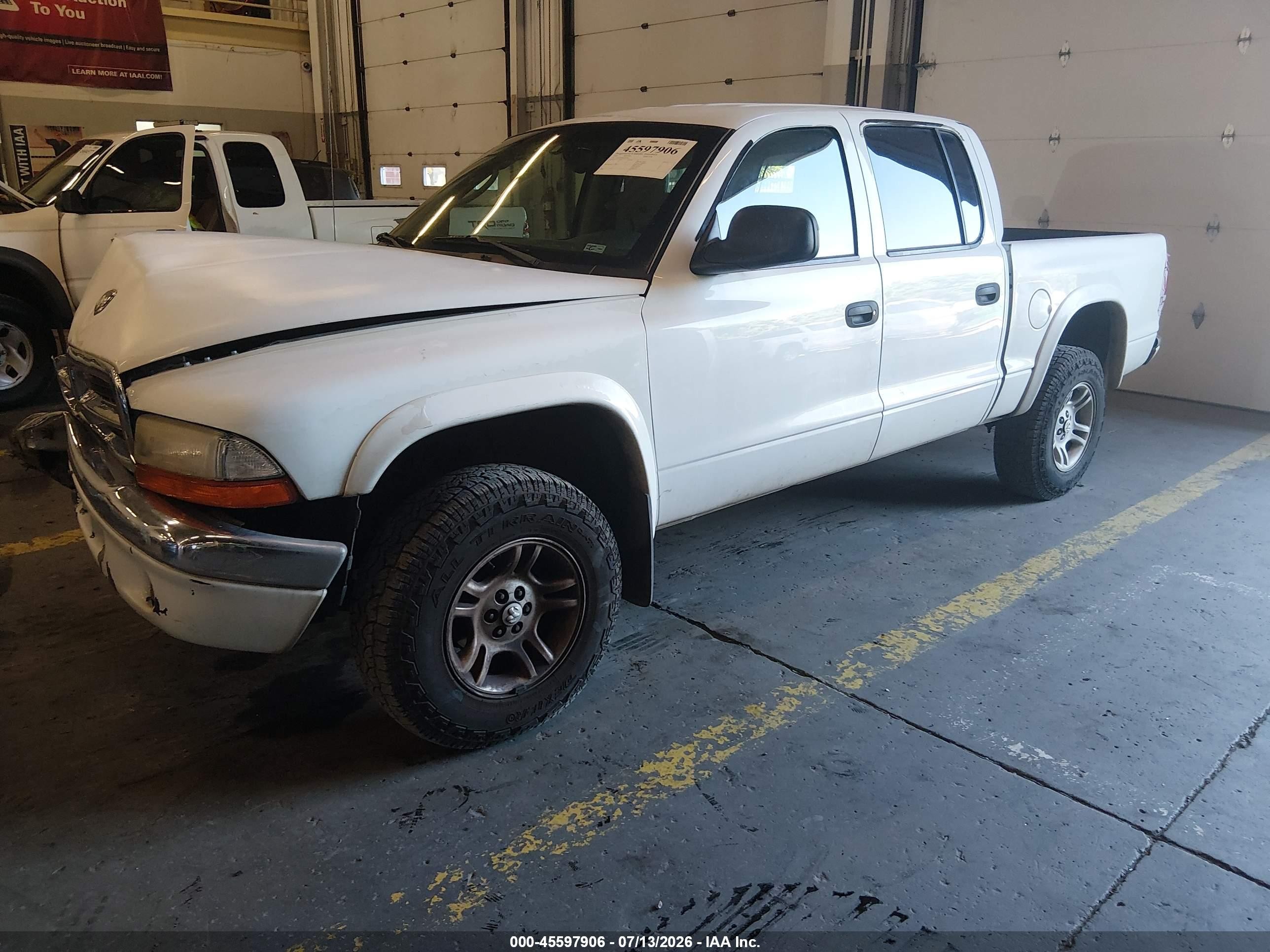 2002 Dodge Dakota Sport Белый vin: 1B7HG38N82S562817
