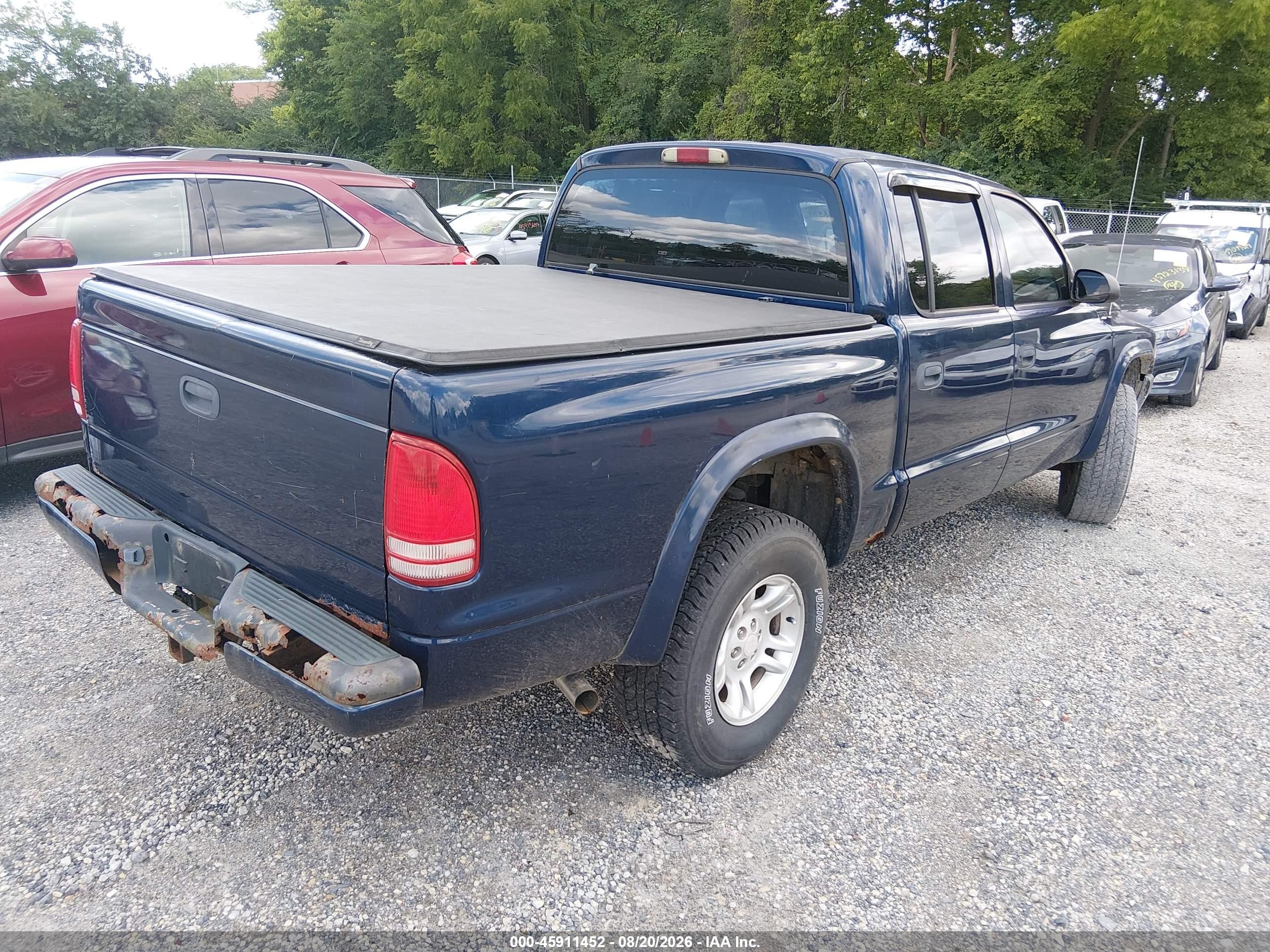 2002 Dodge Dakota Sport Синий vin: 1B7HG38N82S646233