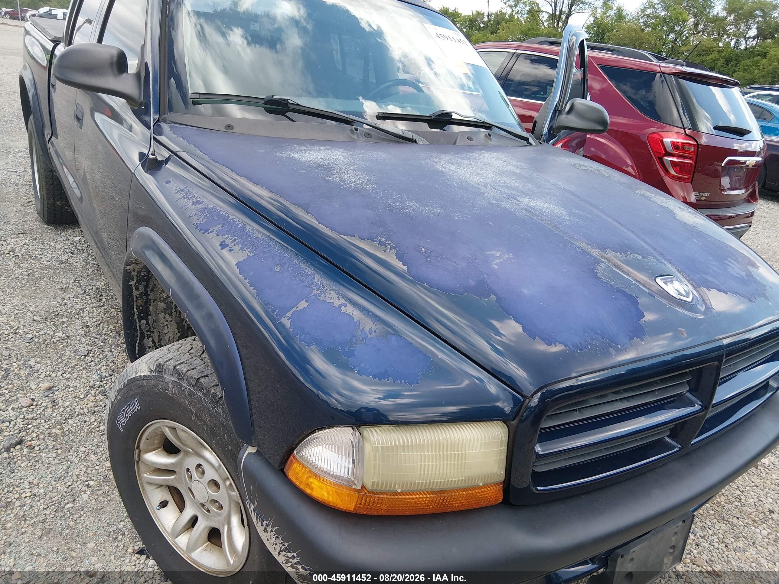 2002 Dodge Dakota Sport Синий vin: 1B7HG38N82S646233
