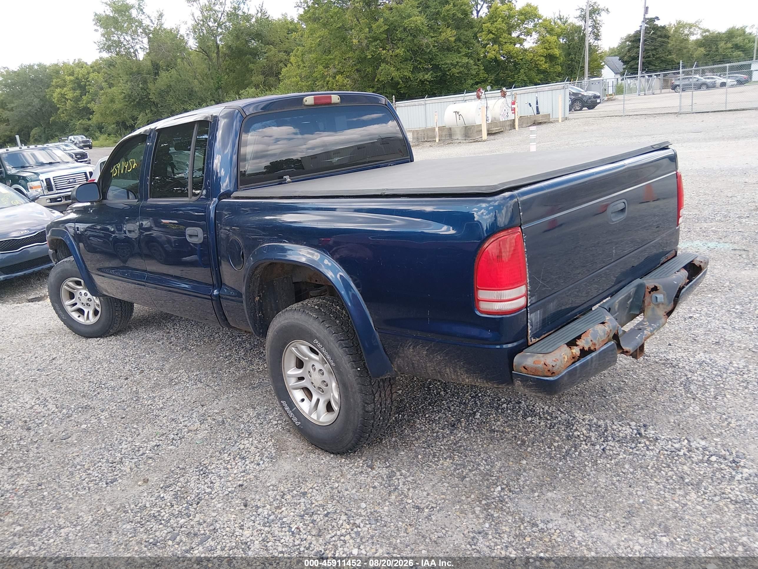 2002 Dodge Dakota Sport Синий vin: 1B7HG38N82S646233