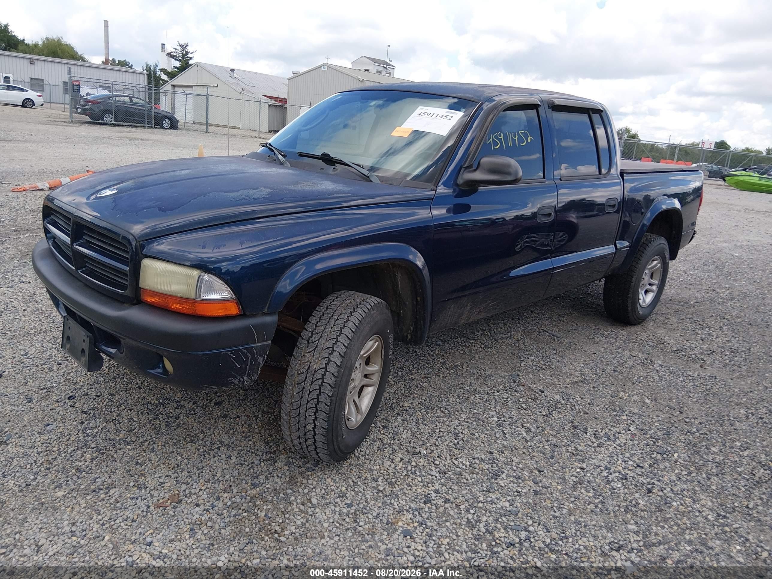 2002 Dodge Dakota Sport Синий vin: 1B7HG38N82S646233