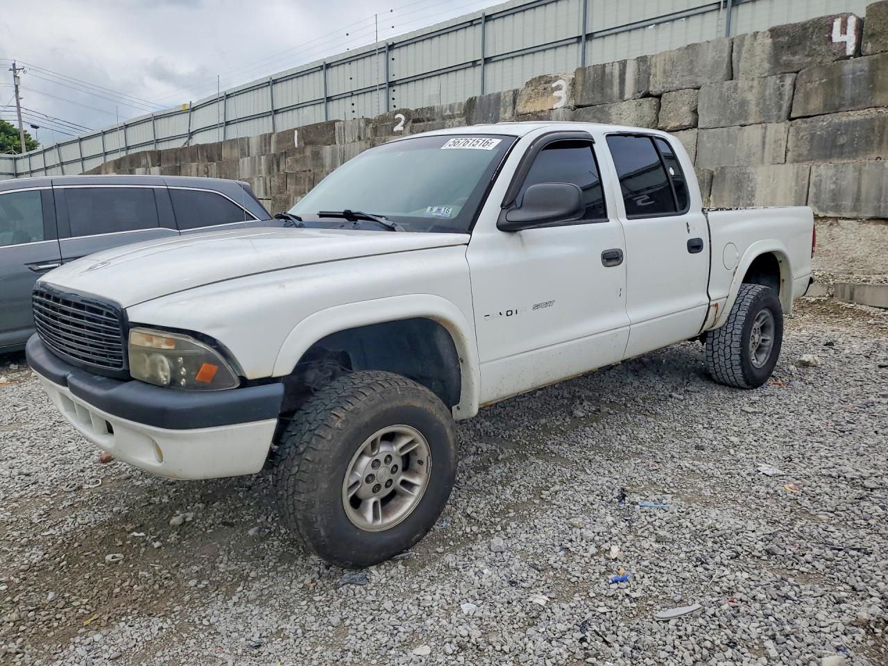 2002 Dodge Dakota Quad Sport White vin: 1B7HG38NX2S702673