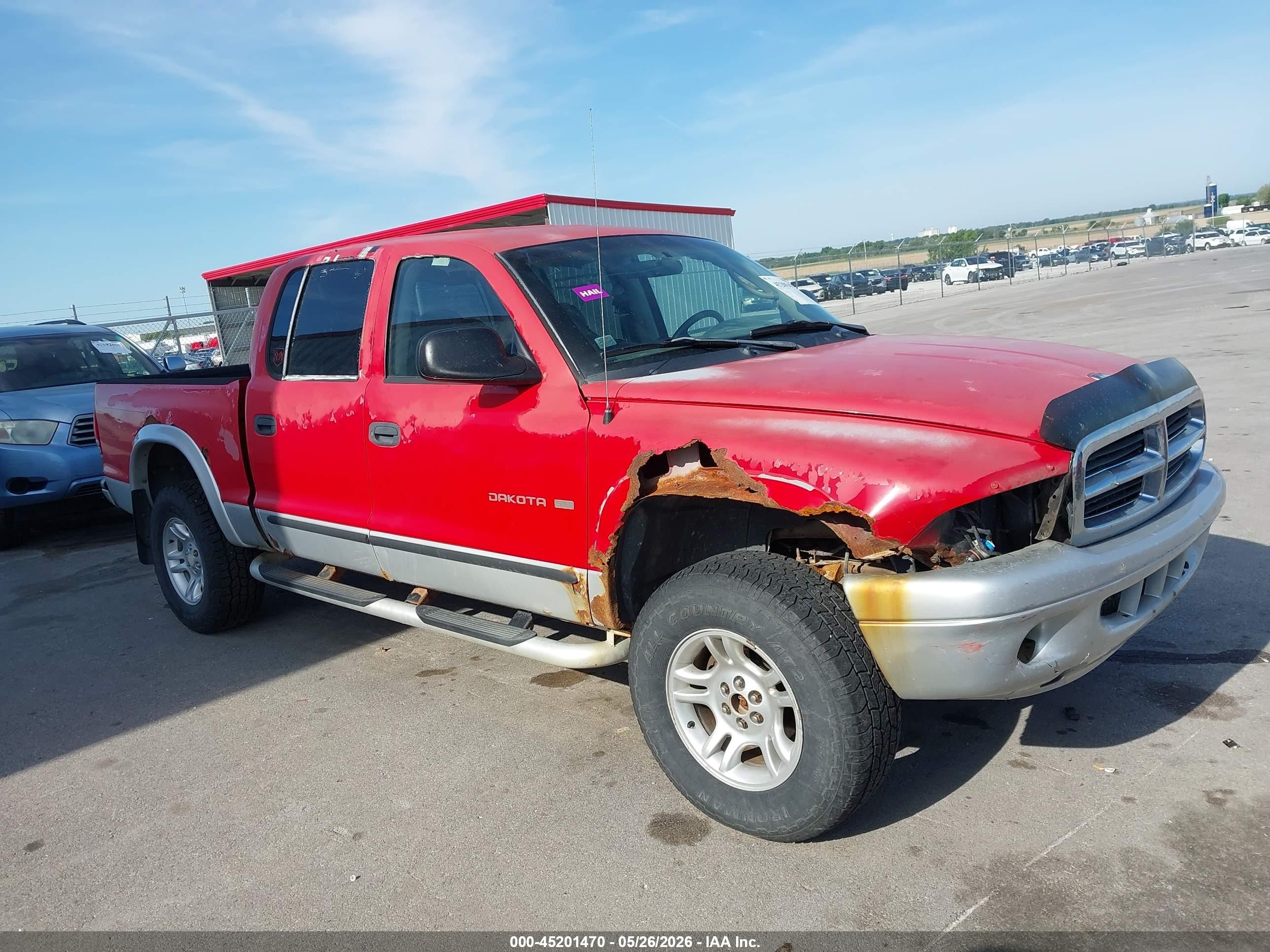 2002 Dodge Dakota Slt Red vin: 1B7HG48N02S588253