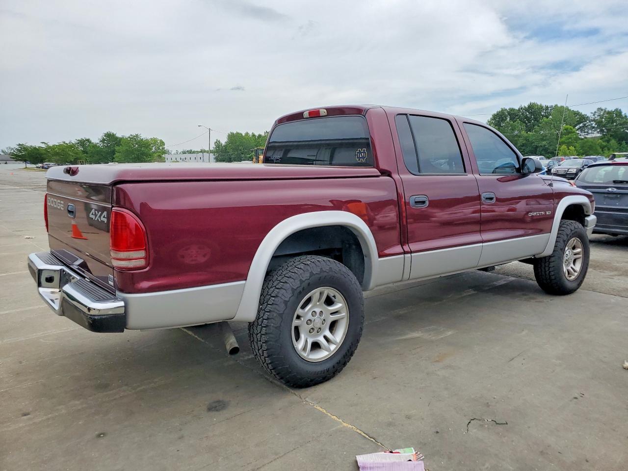2002 Dodge Dakota Quad Slt Burgundy vin: 1B7HG48N02S591461