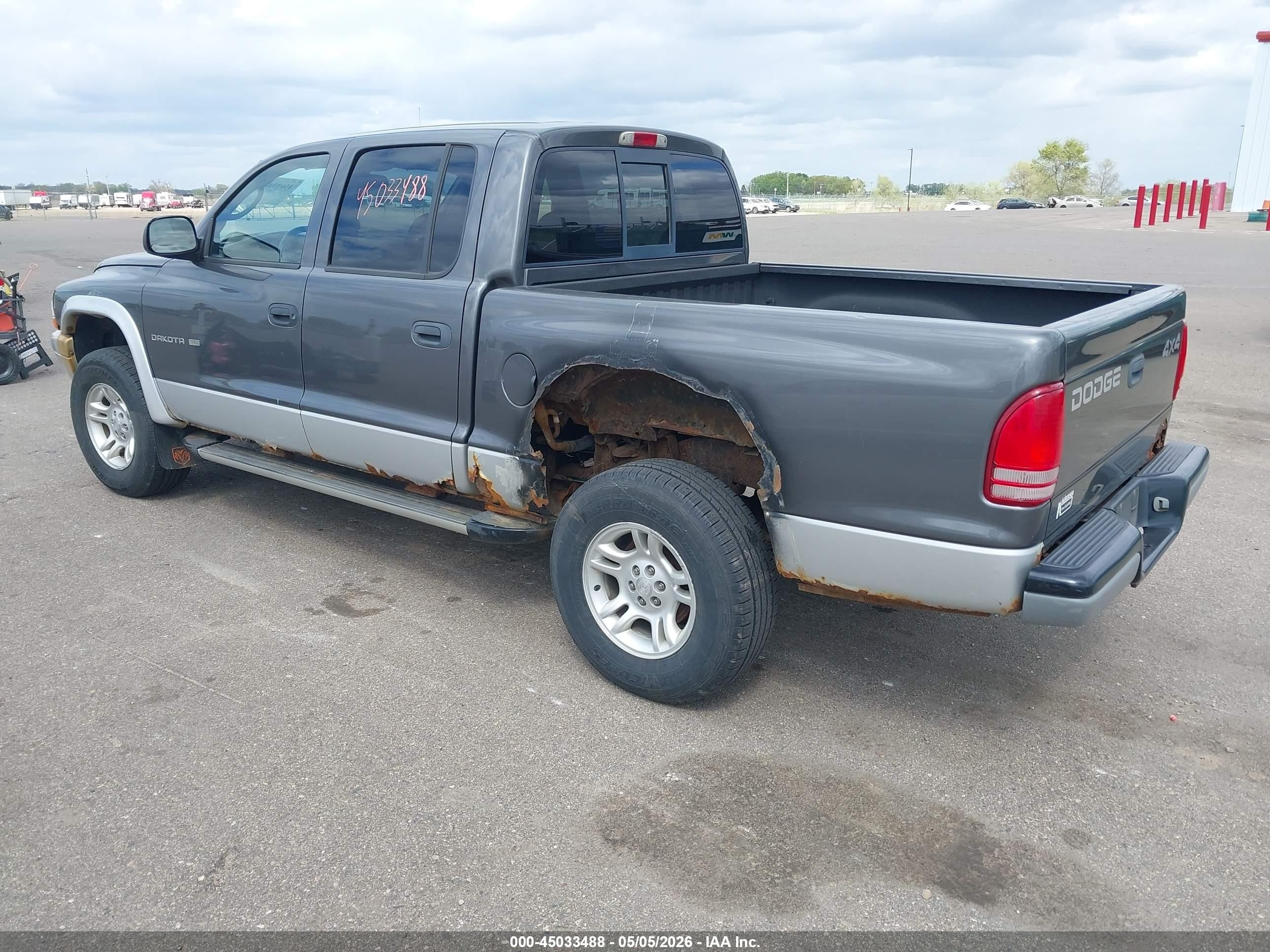 2002 Dodge Dakota Slt Серый vin: 1B7HG48N32S657727