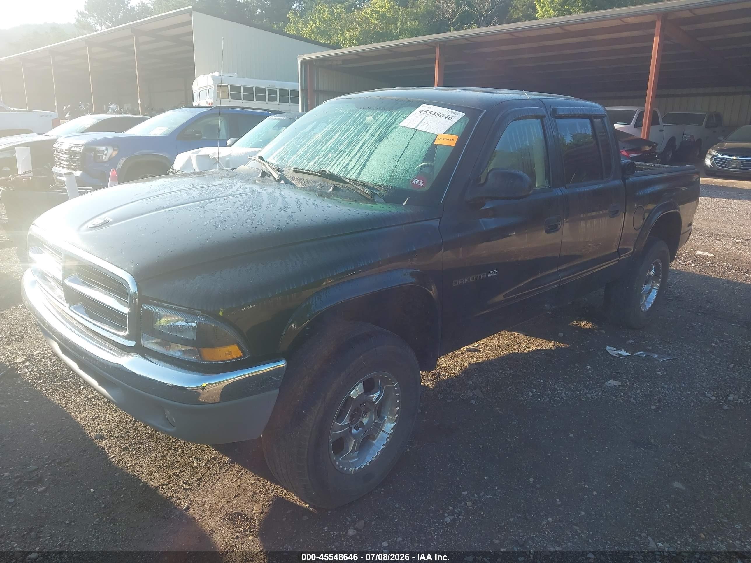 2002 Dodge Dakota Slt Черный vin: 1B7HG48N42S555840