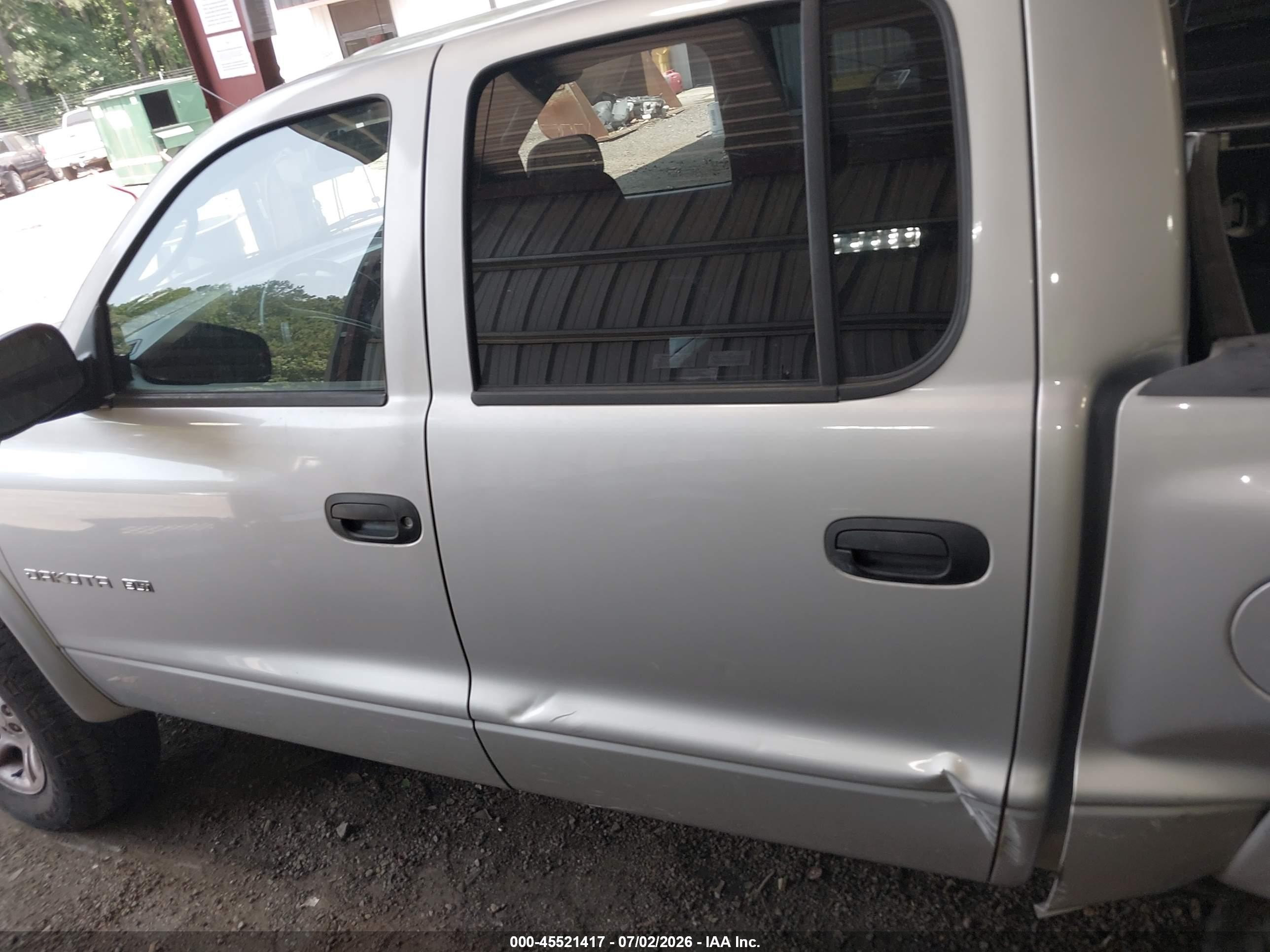 2002 Dodge Dakota Slt Gray vin: 1B7HG48N72S707478