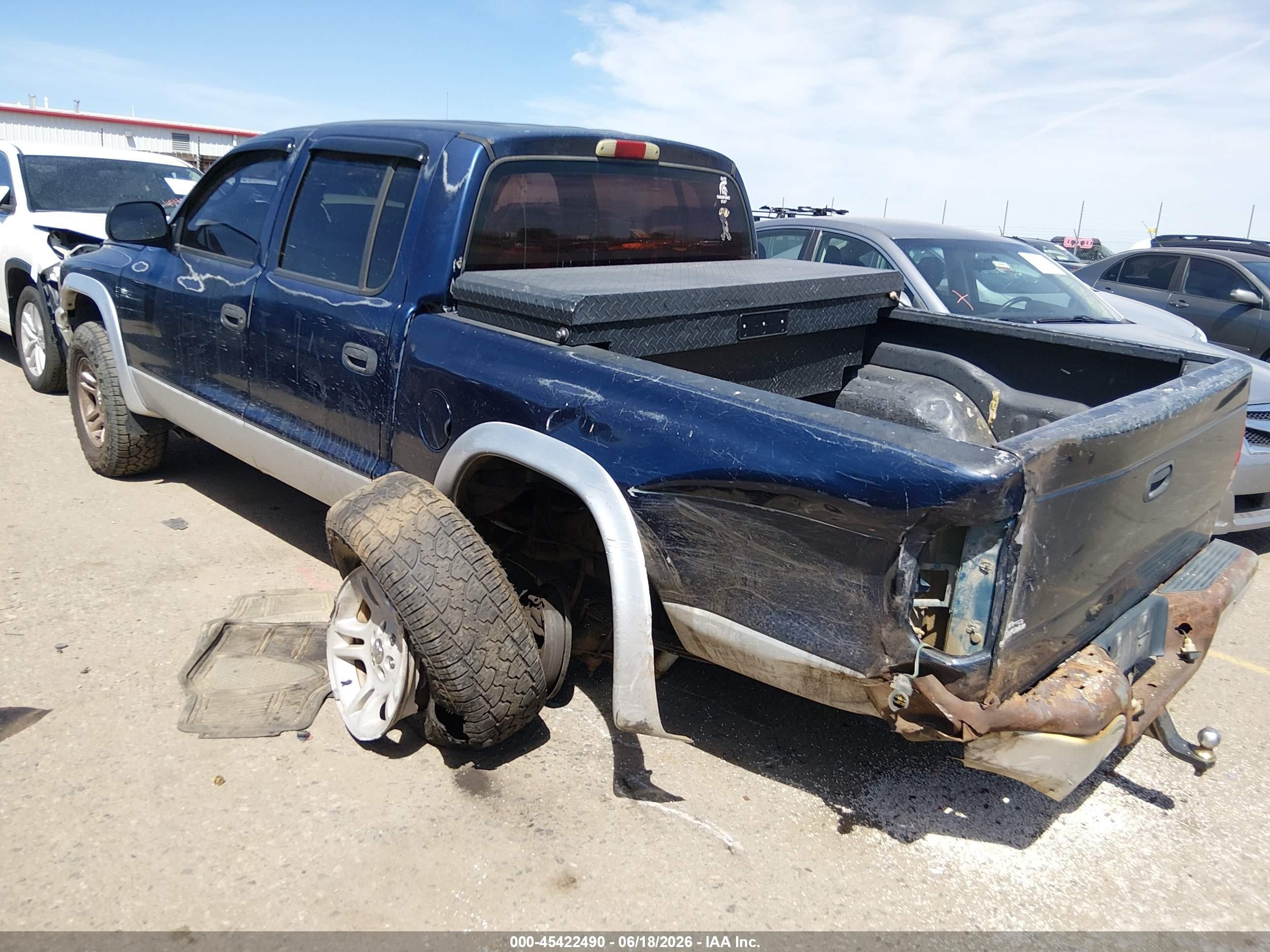 2002 Dodge Dakota Slt Синий vin: 1B7HG48N82S637151