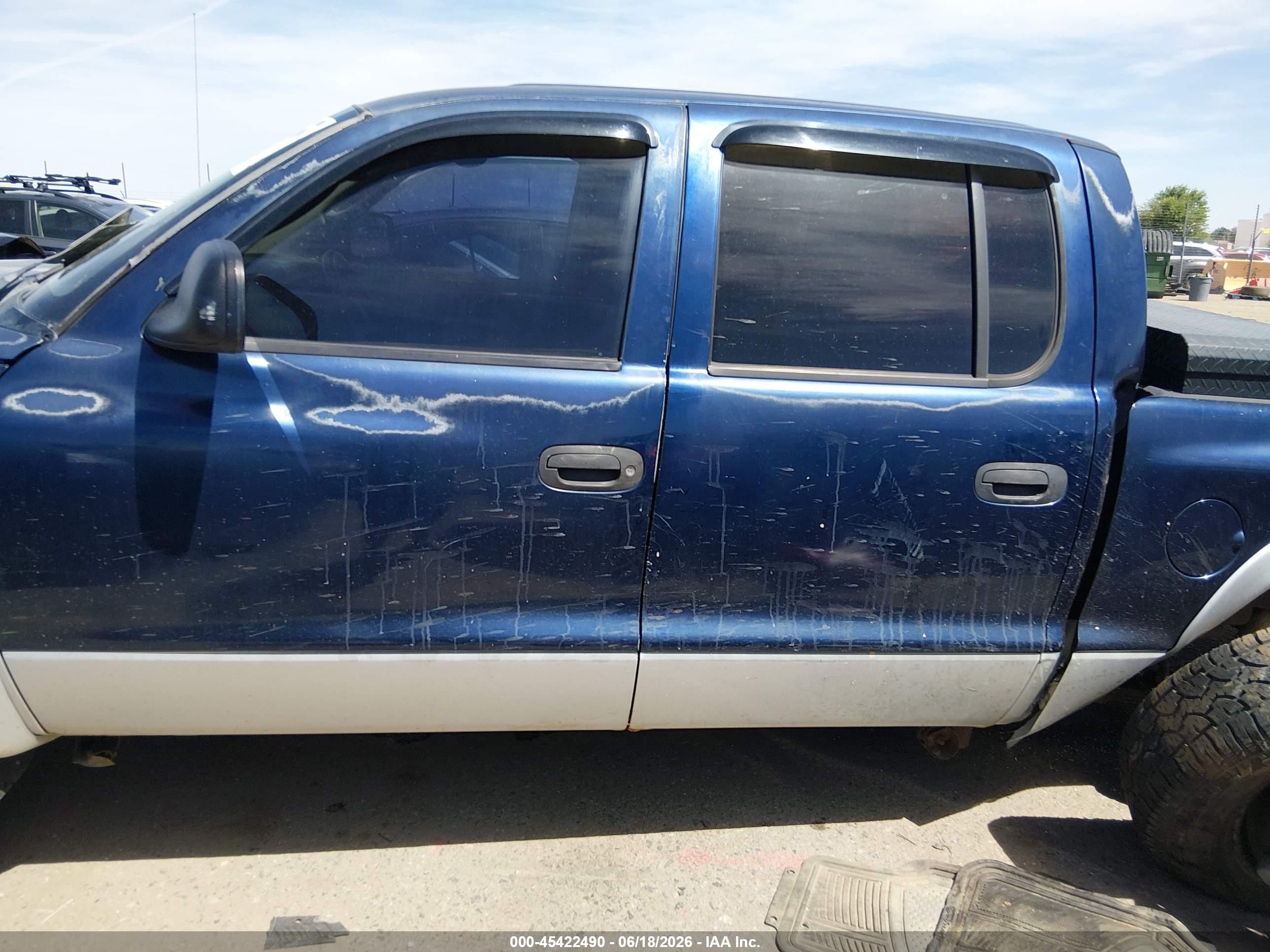2002 Dodge Dakota Slt Синий vin: 1B7HG48N82S637151