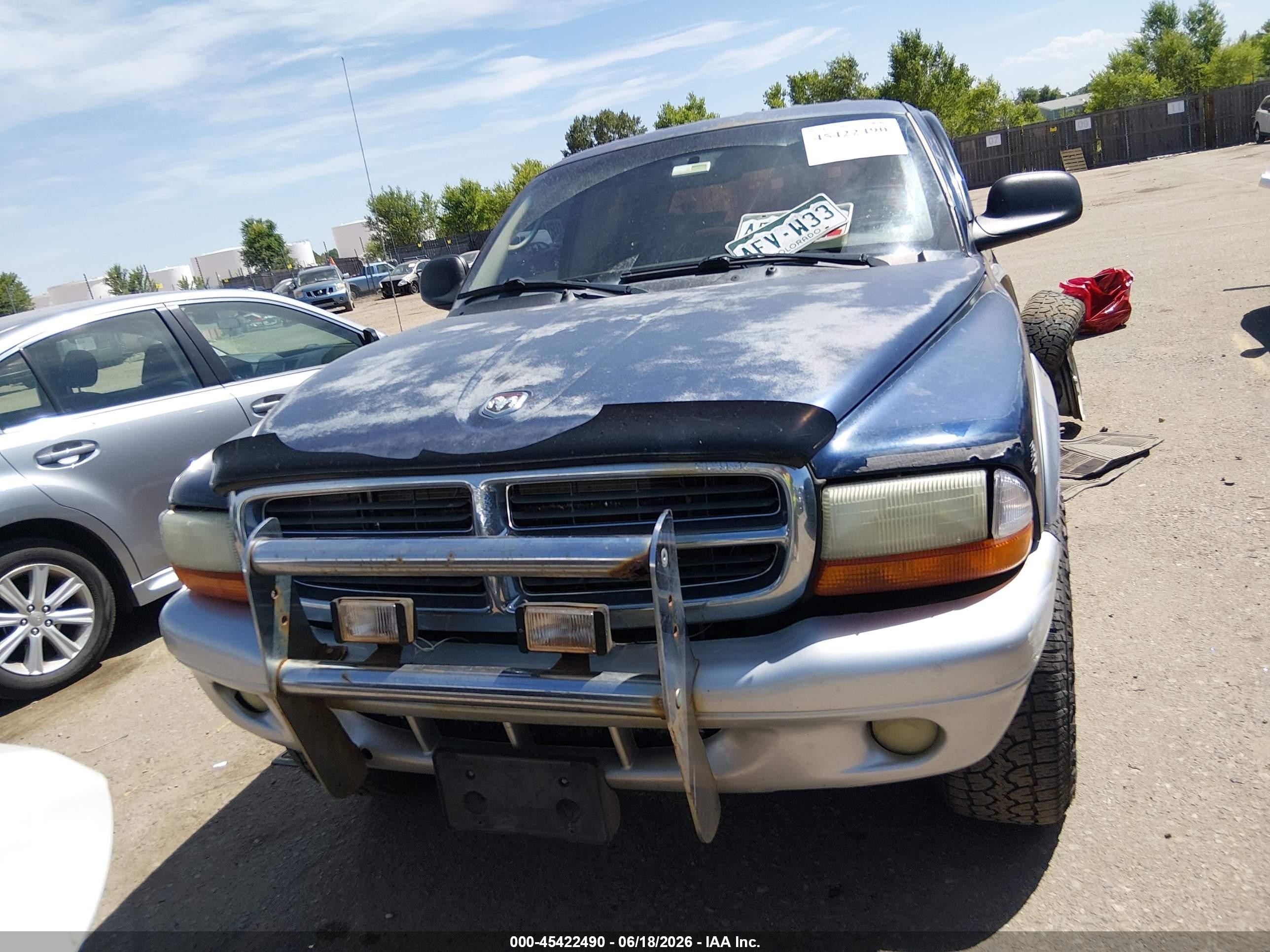 2002 Dodge Dakota Slt Синий vin: 1B7HG48N82S637151