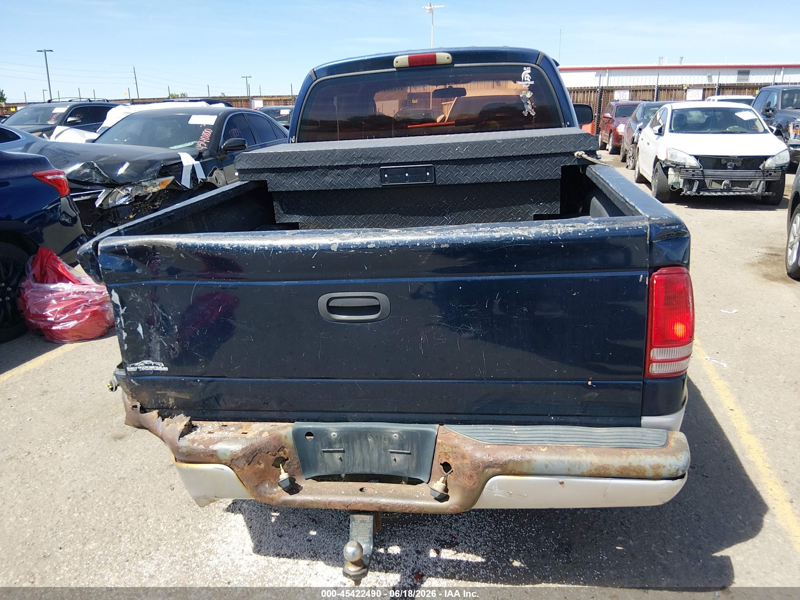 2002 Dodge Dakota Slt Синий vin: 1B7HG48N82S637151