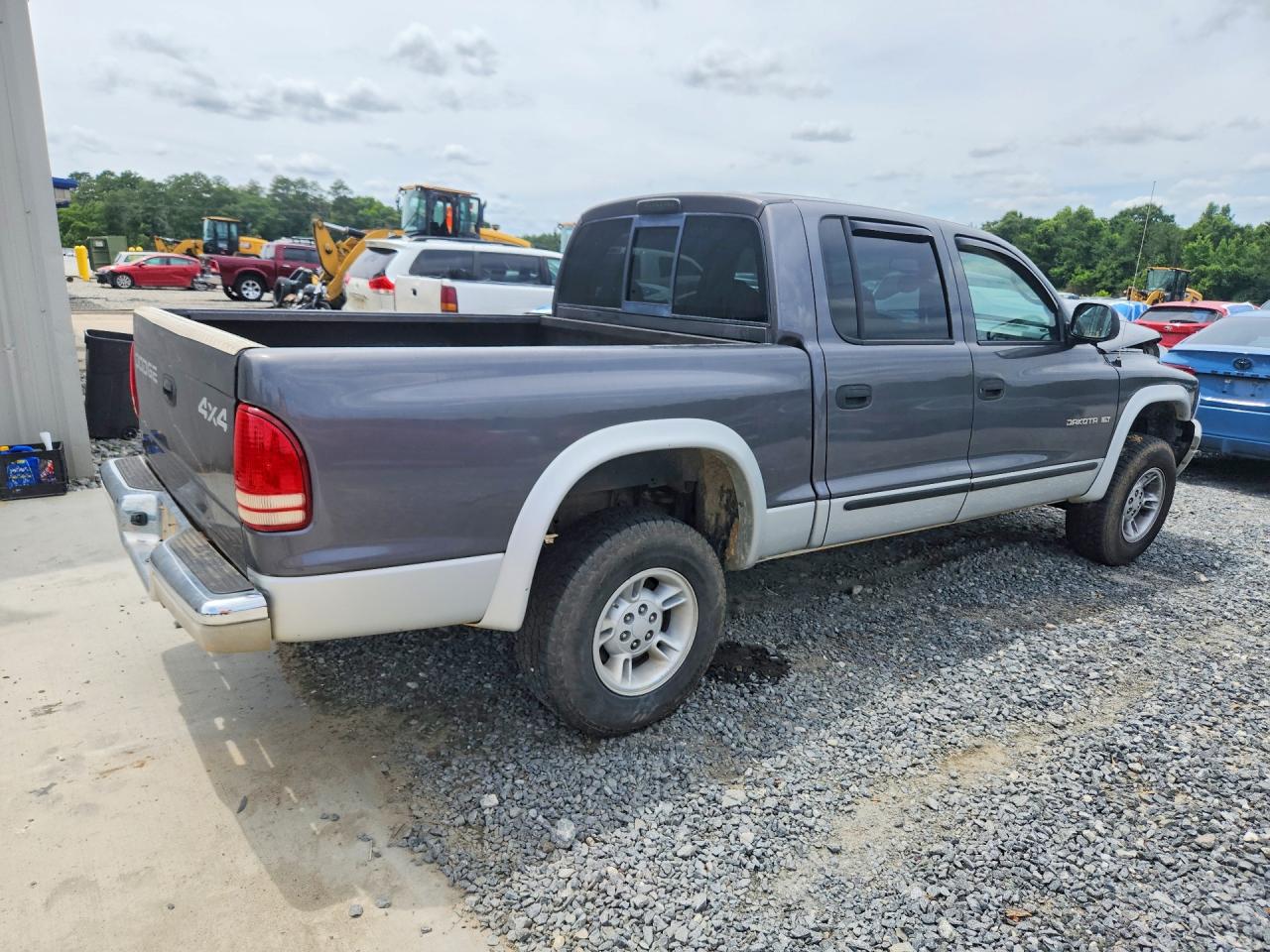 2002 Dodge Dakota Quad Slt Gray vin: 1B7HG48N82S645136
