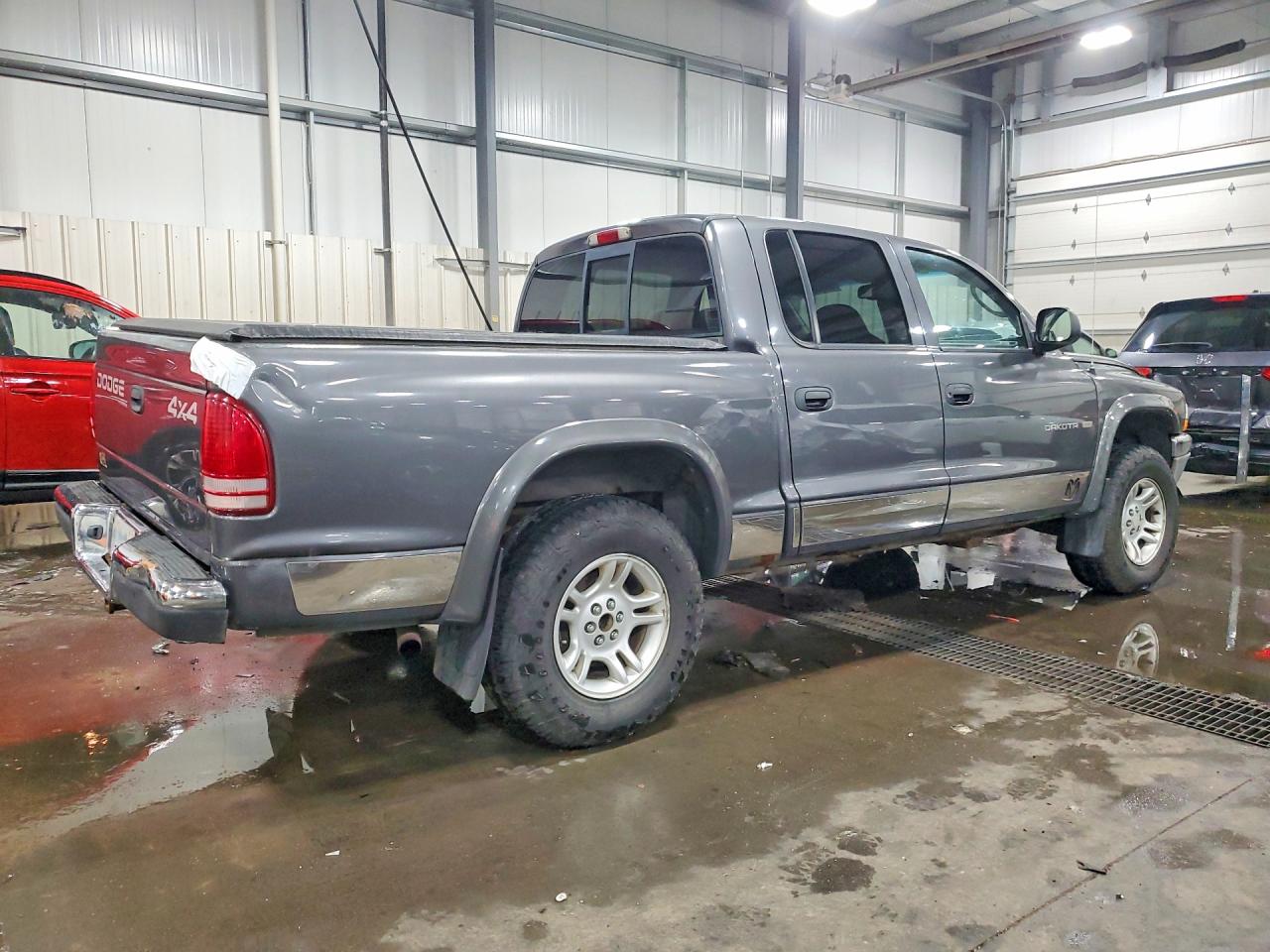 2002 Dodge Dakota Quad Slt Gray vin: 1B7HG48N82S653284