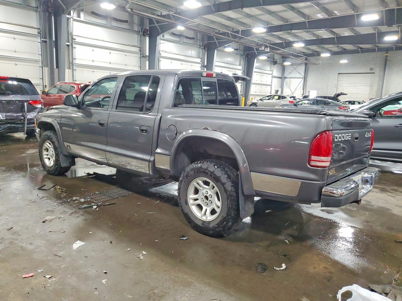 2002 Dodge Dakota Quad Slt Gray vin: 1B7HG48N82S653284