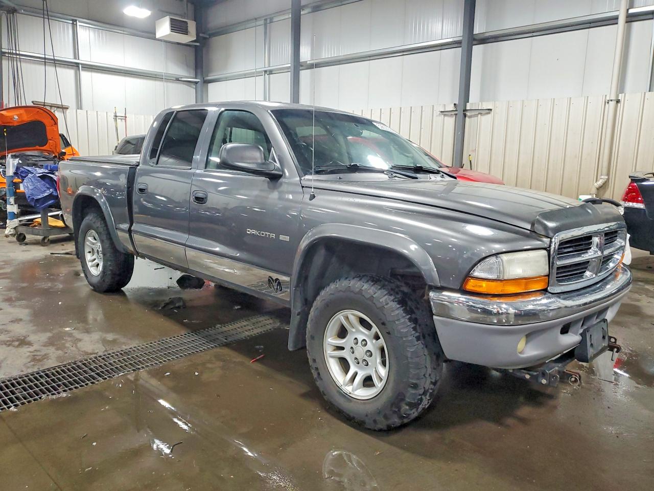 2002 Dodge Dakota Quad Slt Gray vin: 1B7HG48N82S653284