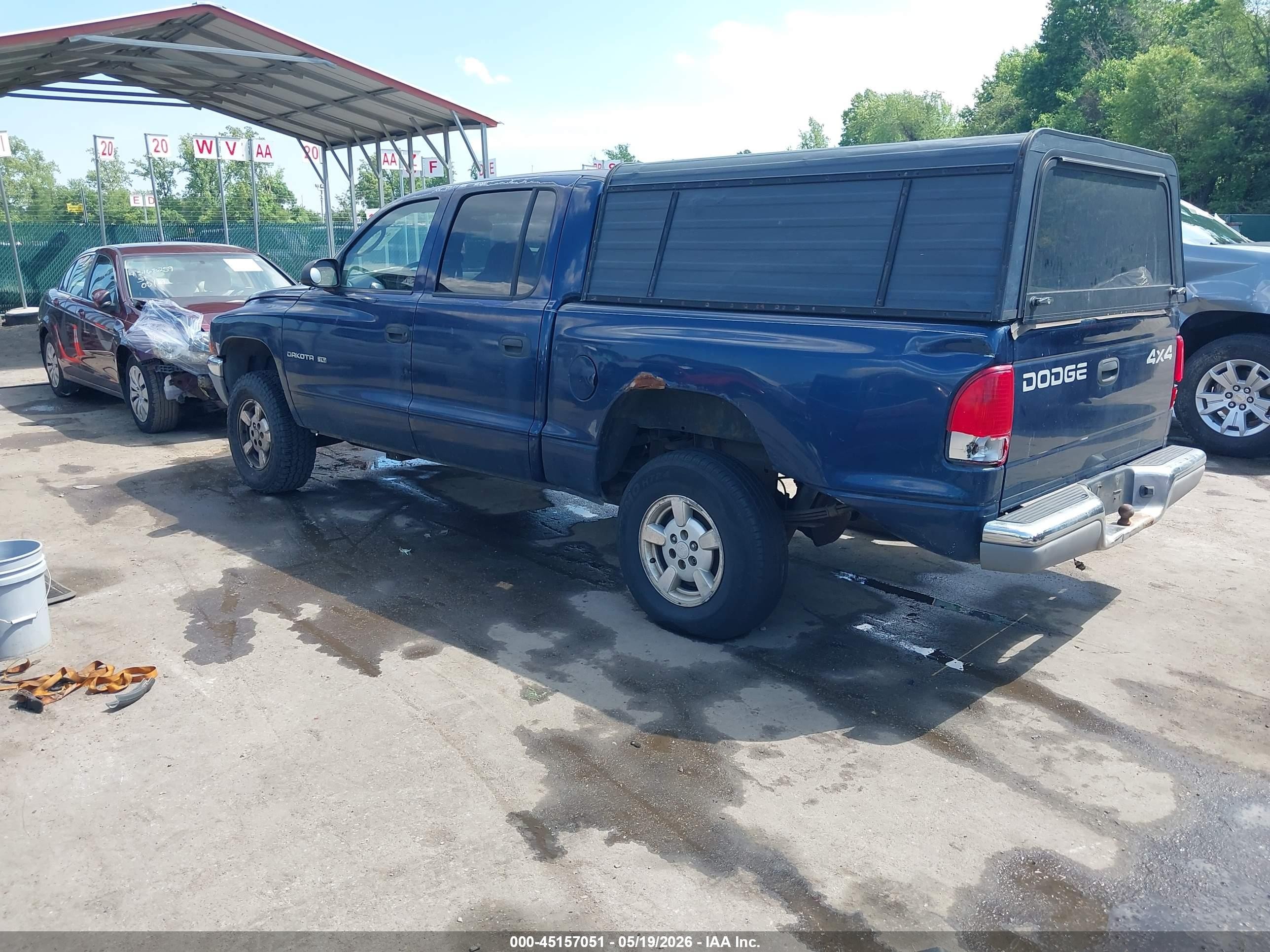 2002 Dodge Dakota Slt Blue vin: 1B7HG48X82S680969