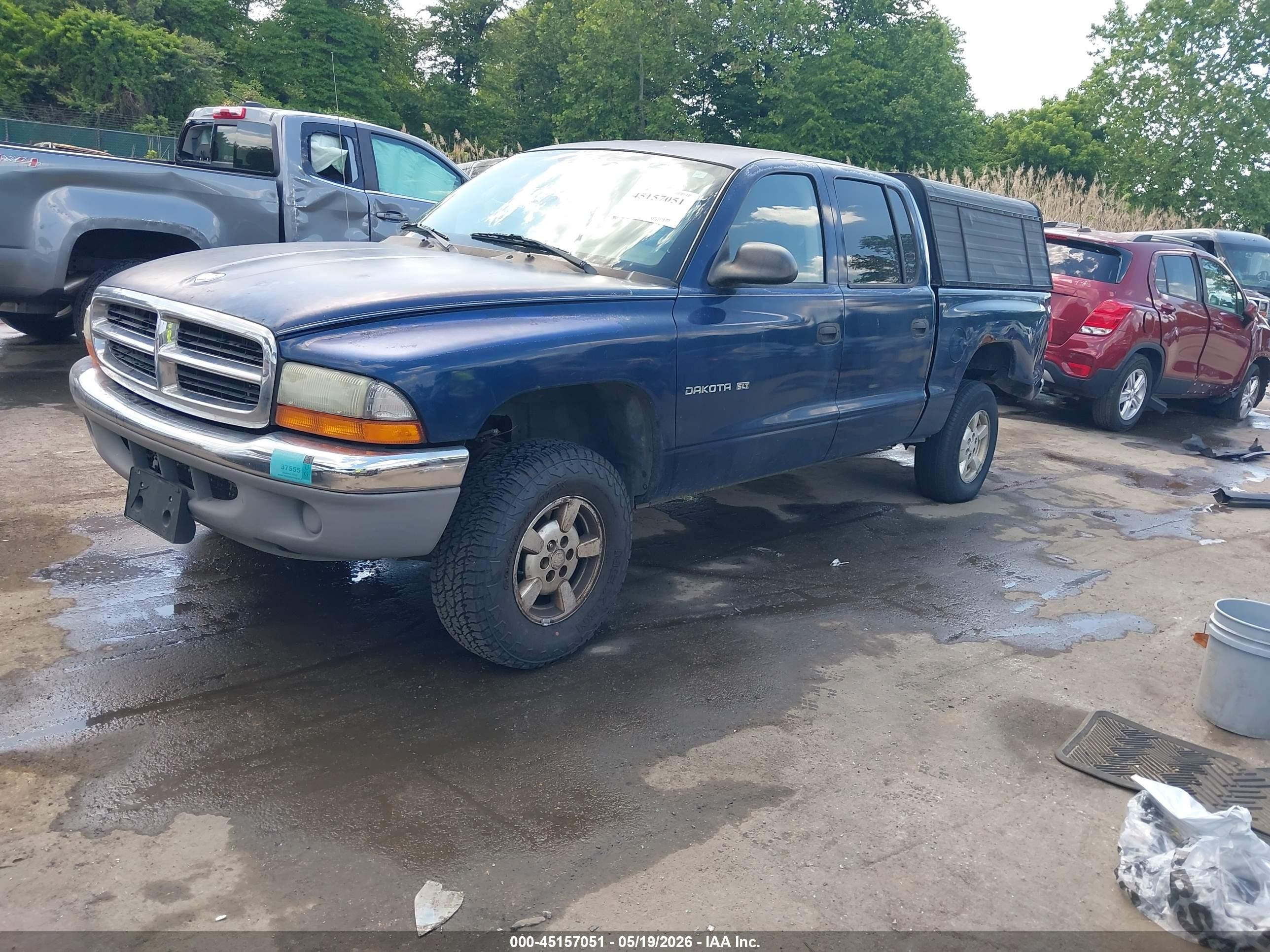 2002 Dodge Dakota Slt Blue vin: 1B7HG48X82S680969