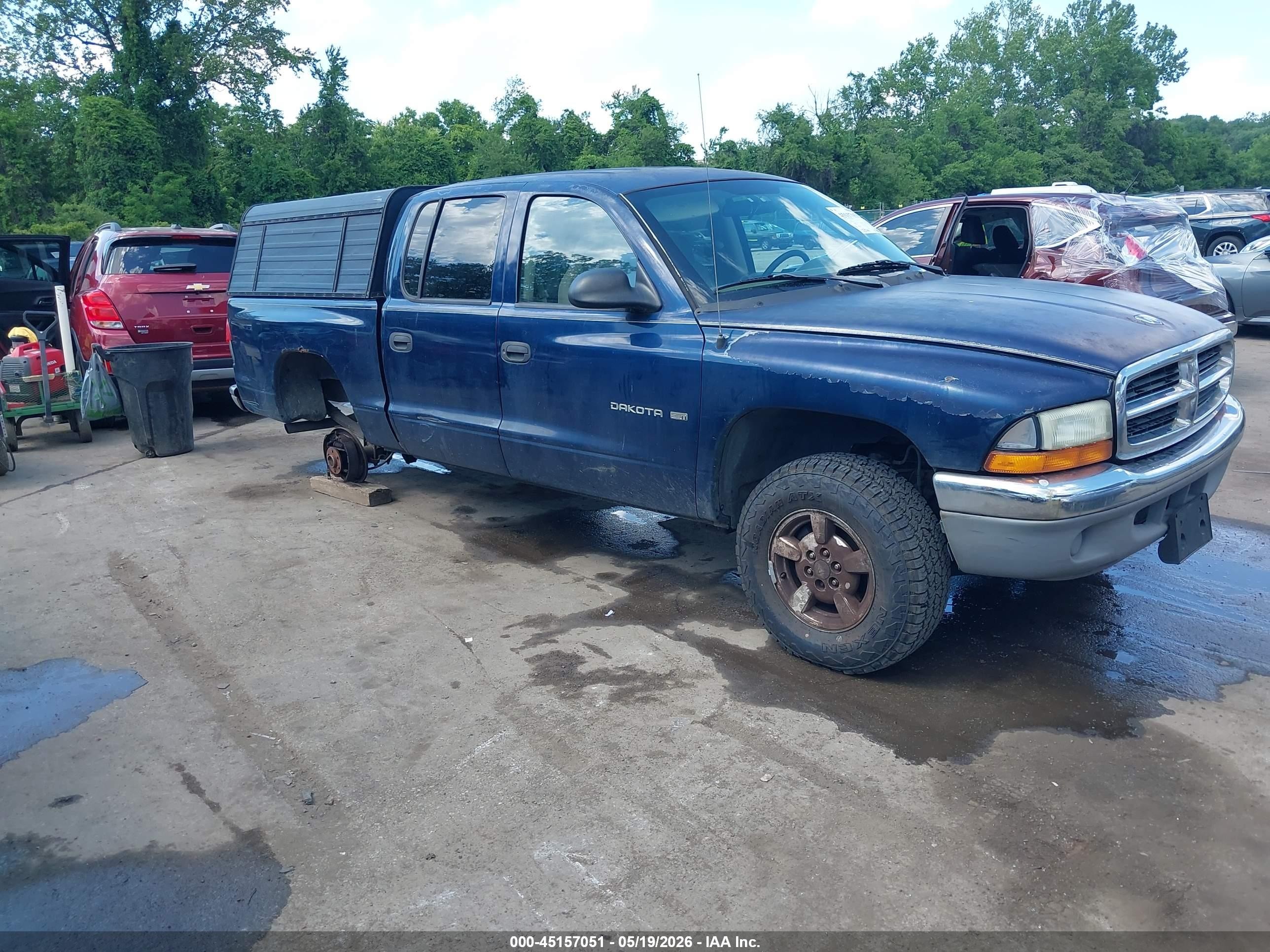 2002 Dodge Dakota Slt Blue vin: 1B7HG48X82S680969