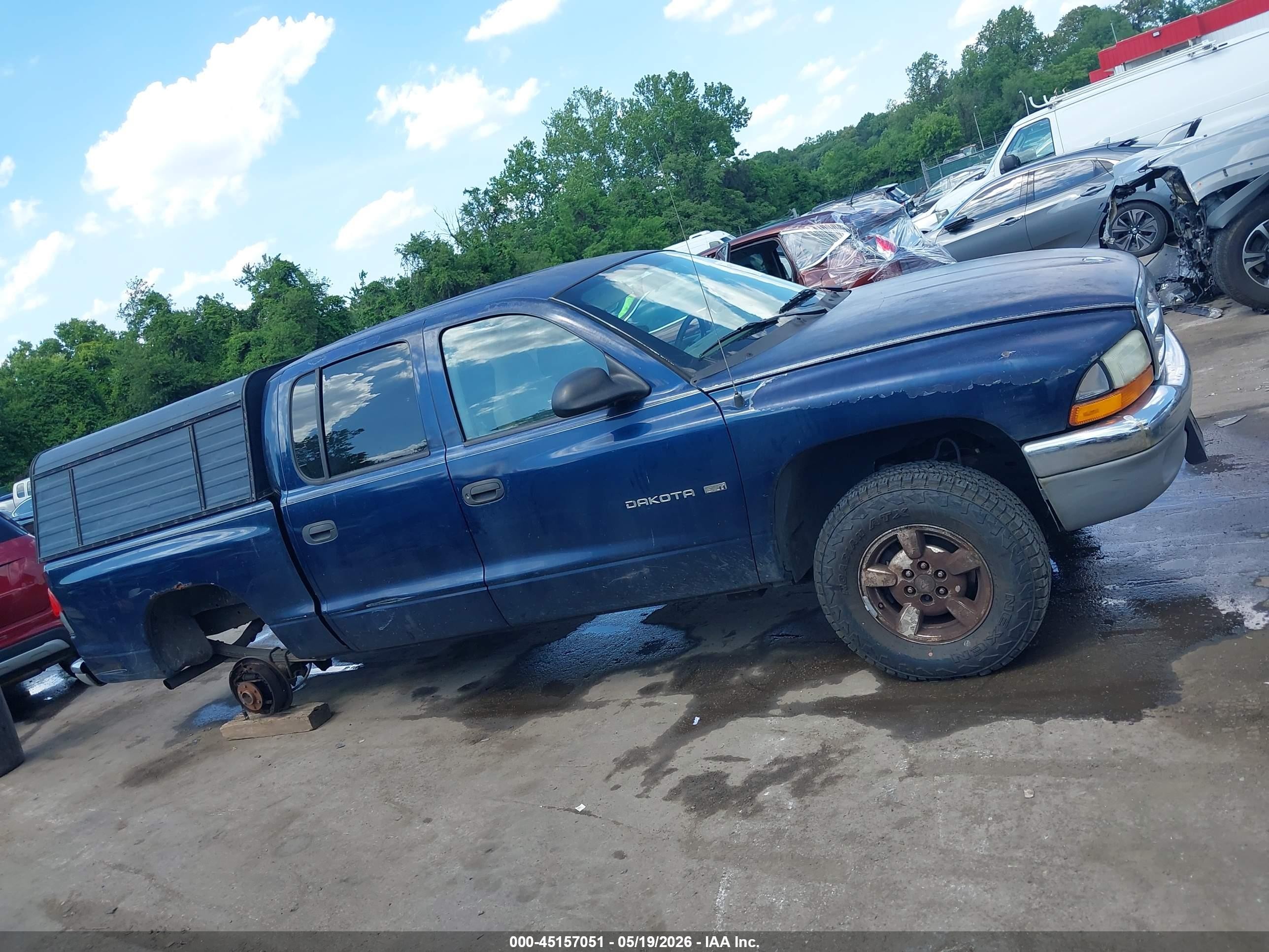 2002 Dodge Dakota Slt Blue vin: 1B7HG48X82S680969