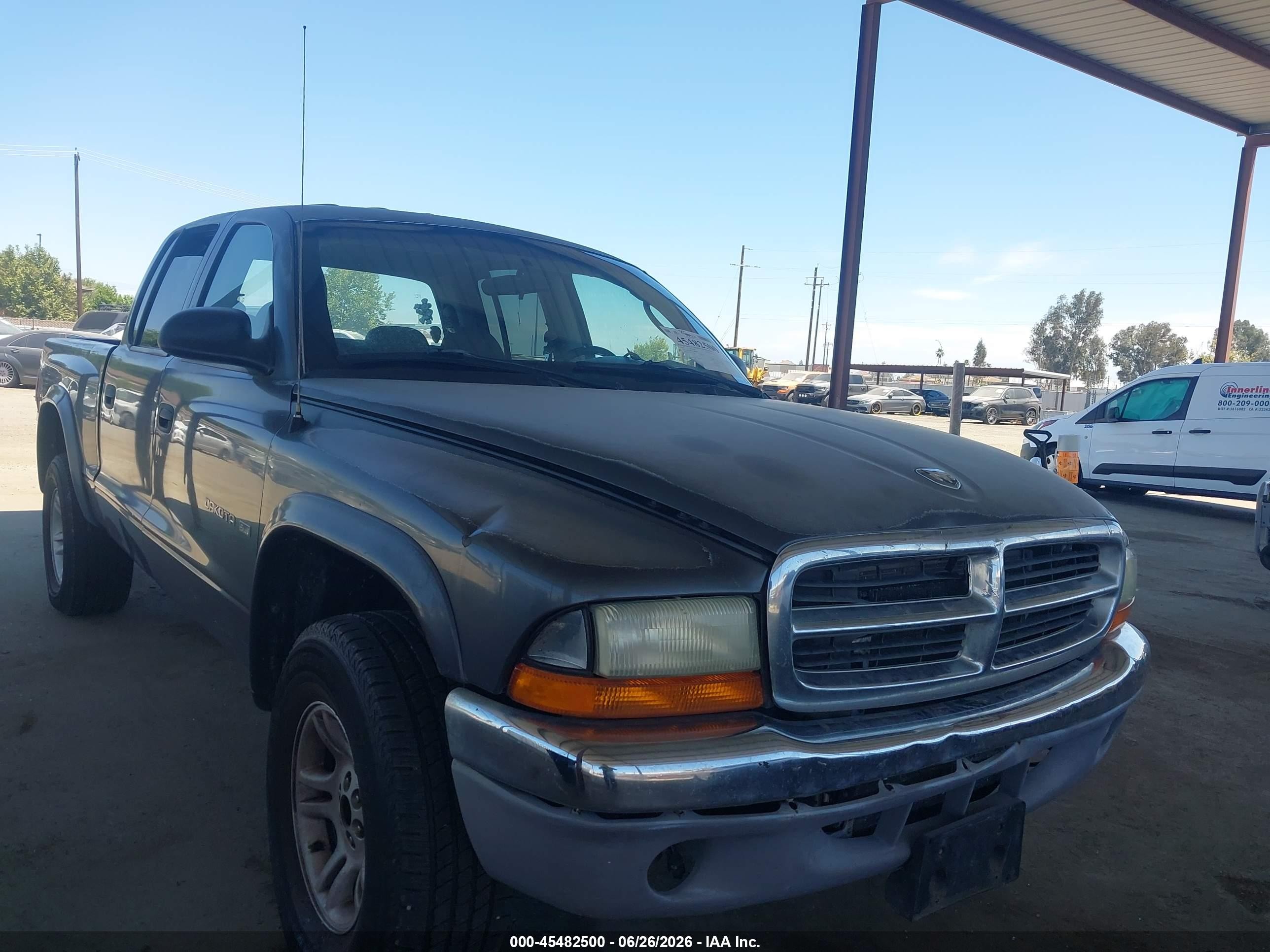 2002 Dodge Dakota Slt Gray vin: 1B7HG48Z92S680867
