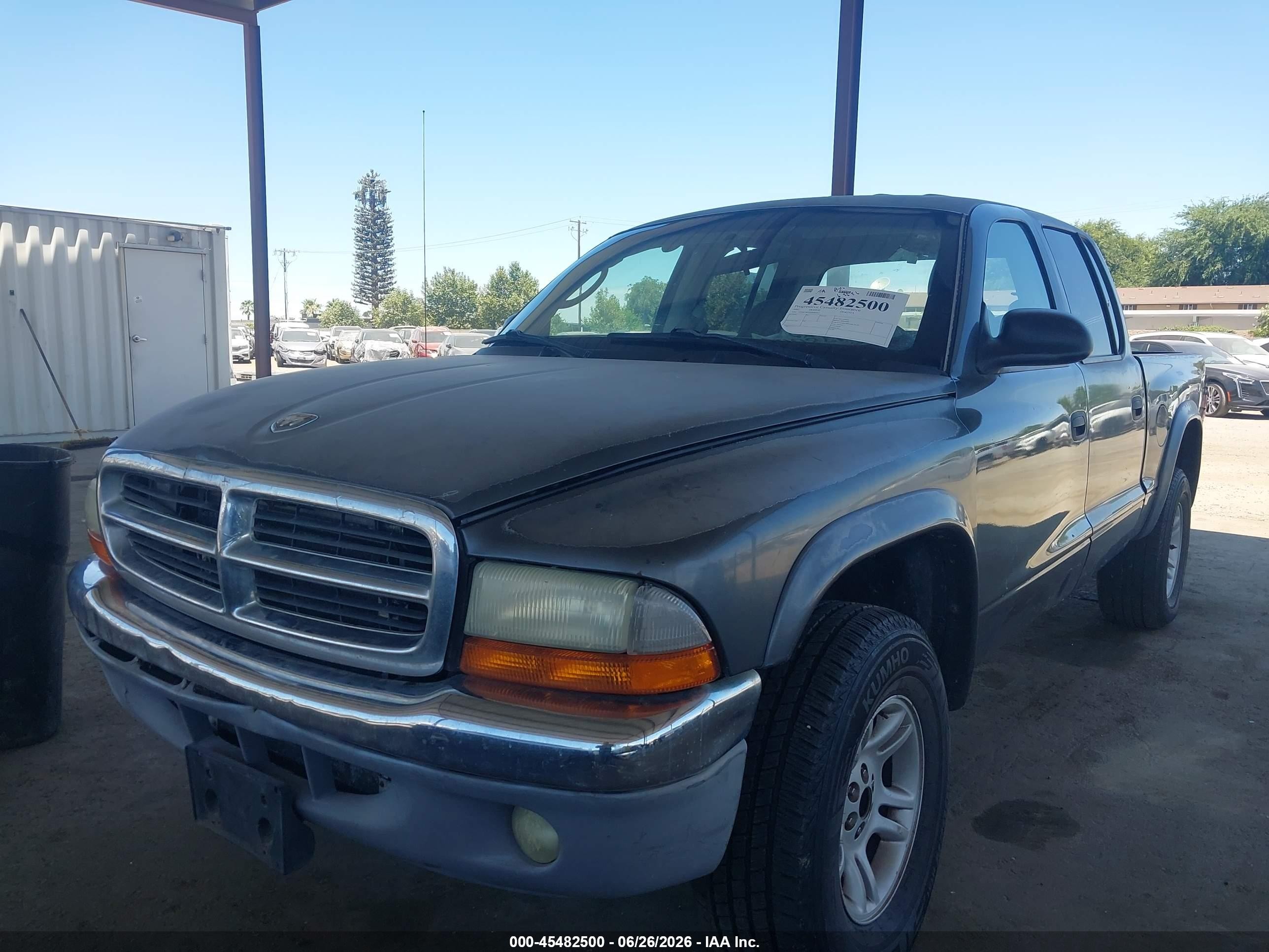 2002 Dodge Dakota Slt Gray vin: 1B7HG48Z92S680867
