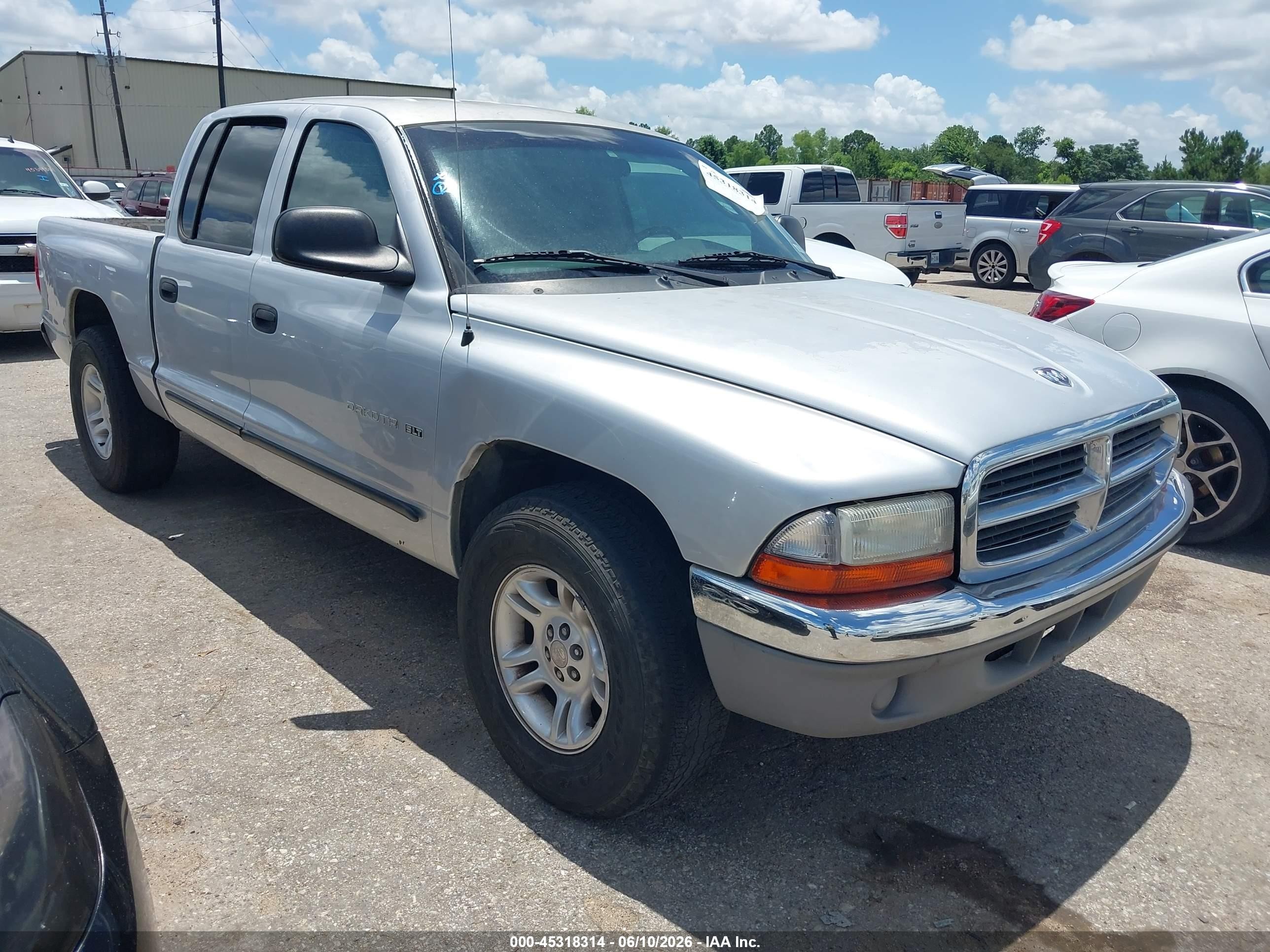 2001 Dodge Dakota Slt/sport White vin: 1B7HL2AN01S233317