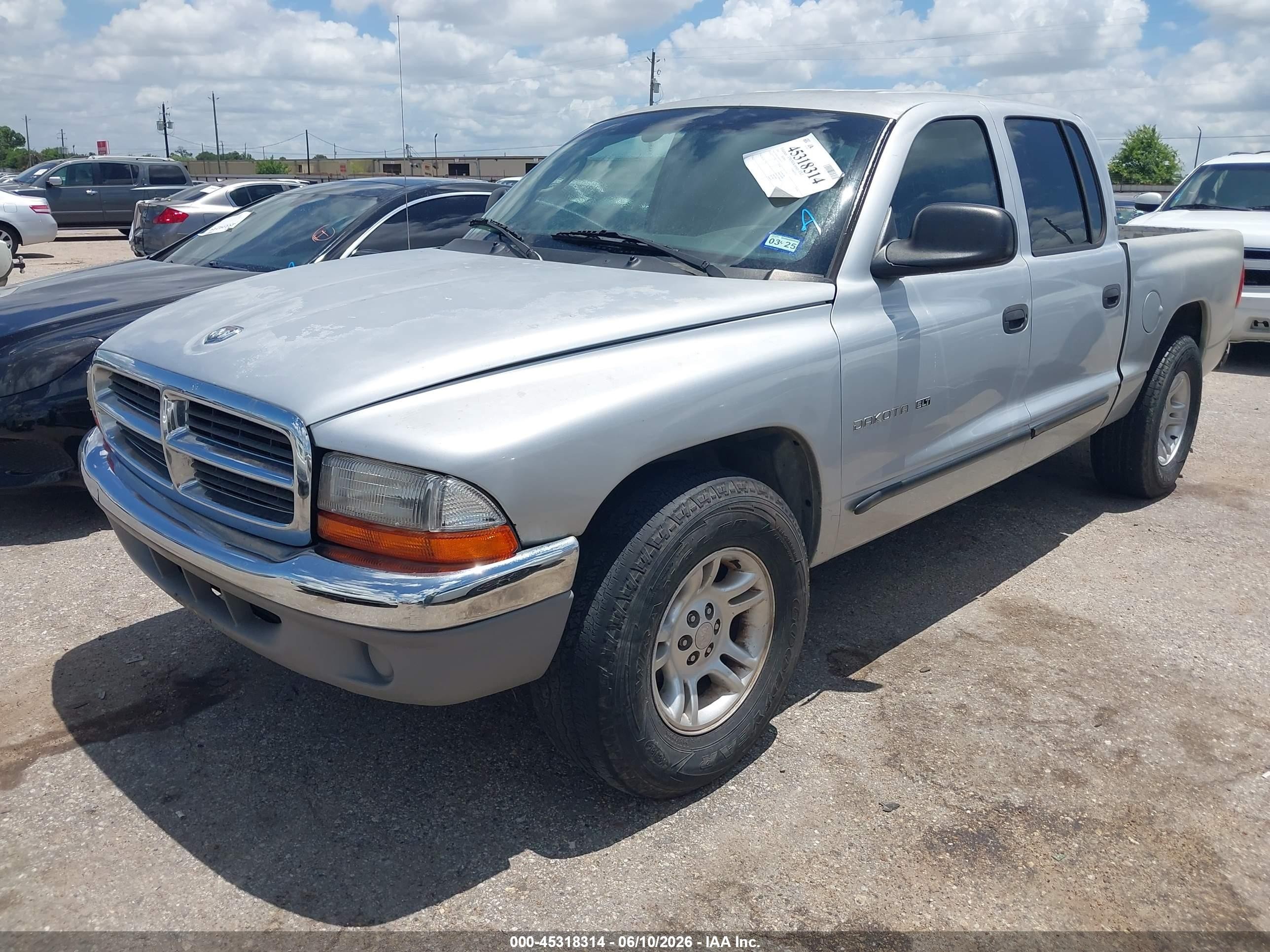 2001 Dodge Dakota Slt/sport White vin: 1B7HL2AN01S233317
