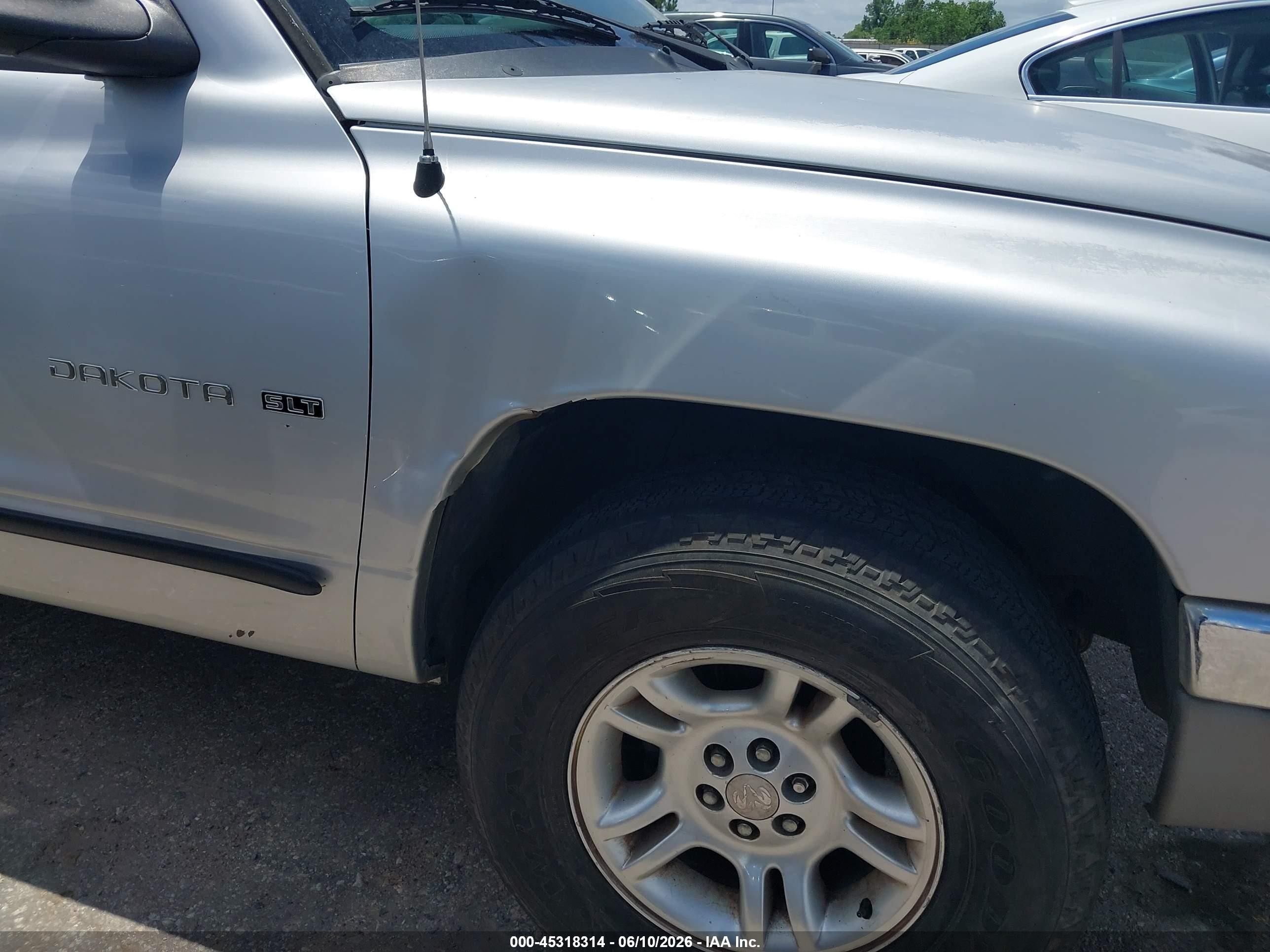 2001 Dodge Dakota Slt/sport White vin: 1B7HL2AN01S233317