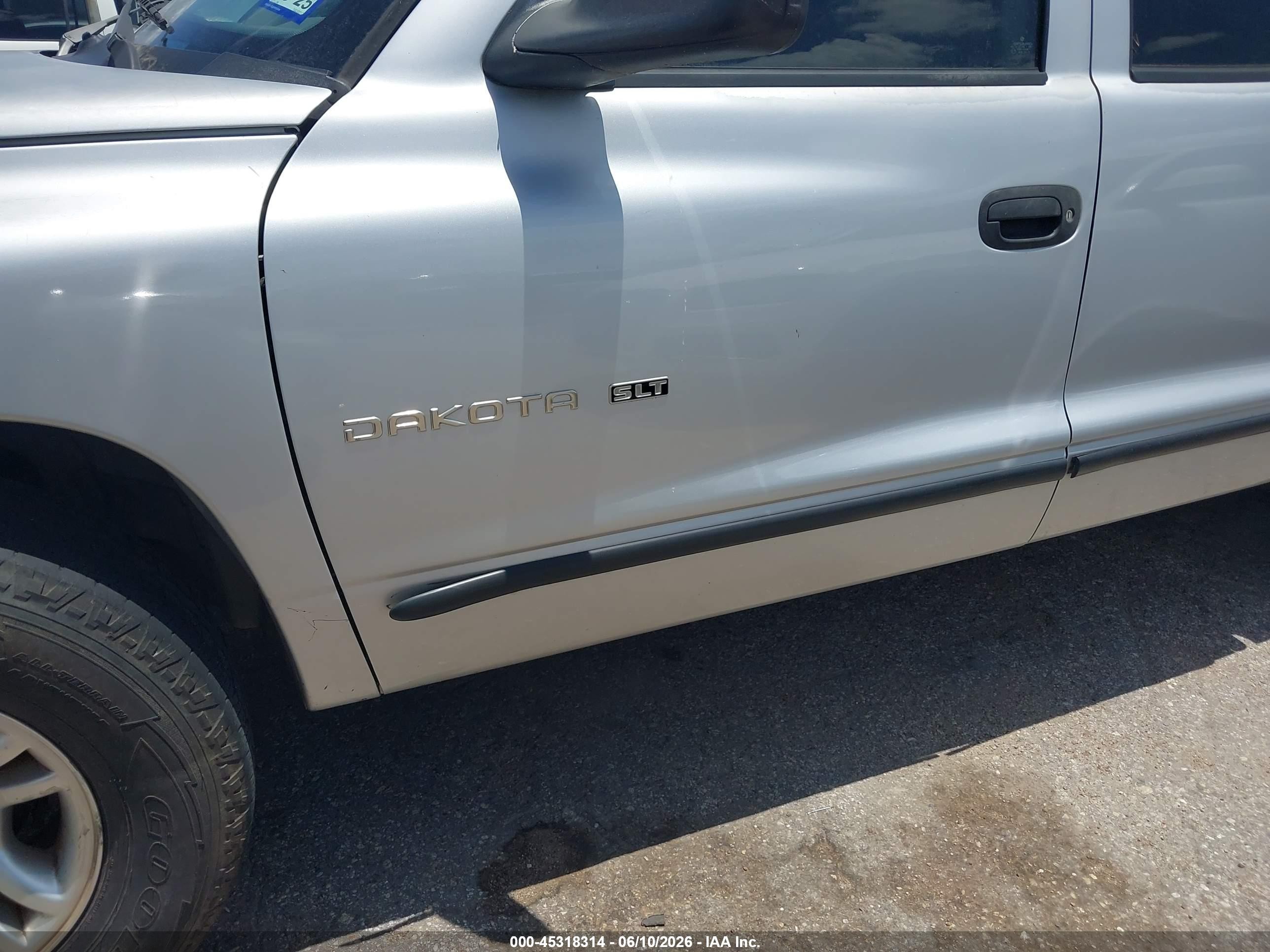 2001 Dodge Dakota Slt/sport White vin: 1B7HL2AN01S233317