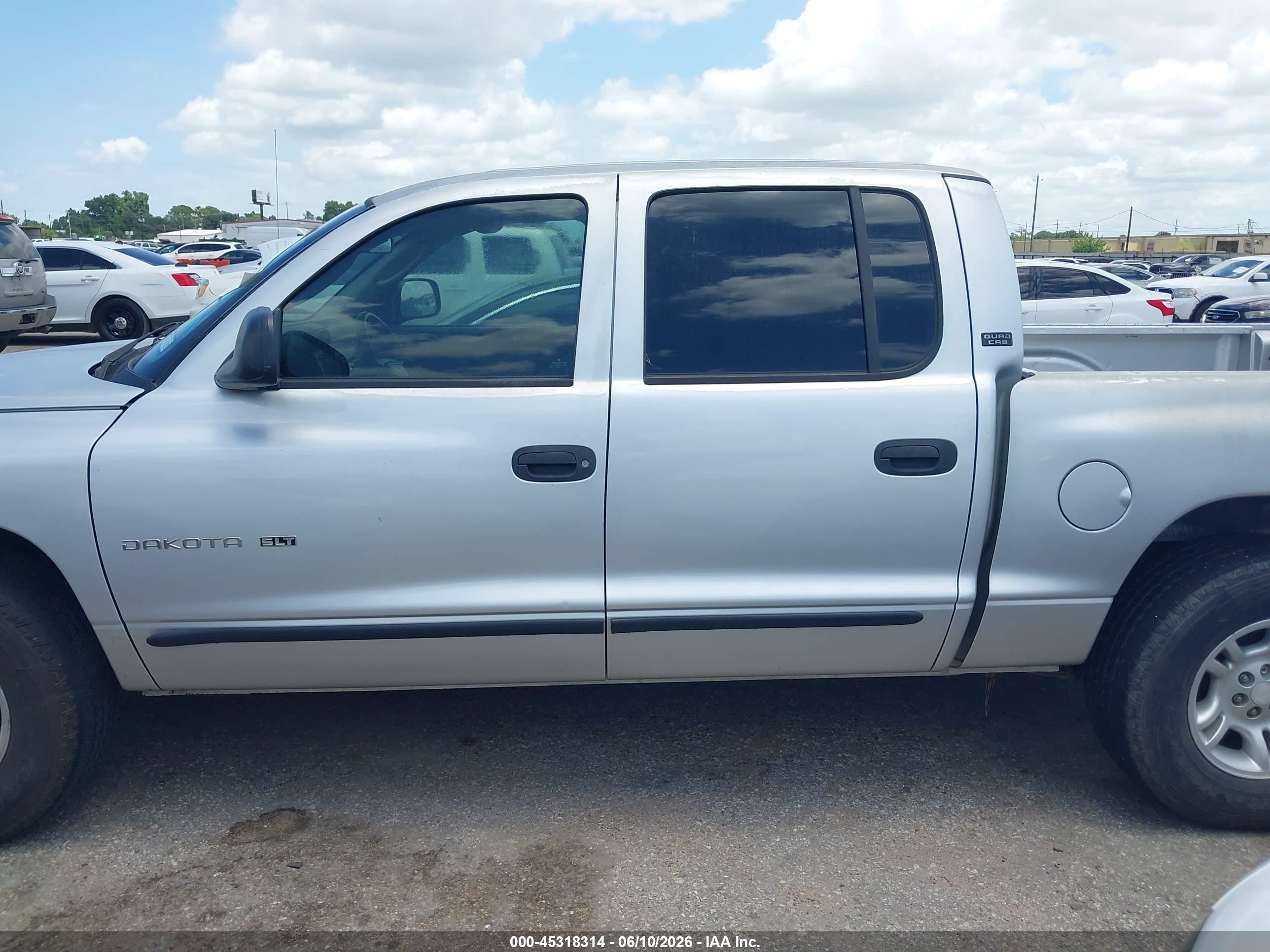 2001 Dodge Dakota Slt/sport White vin: 1B7HL2AN01S233317