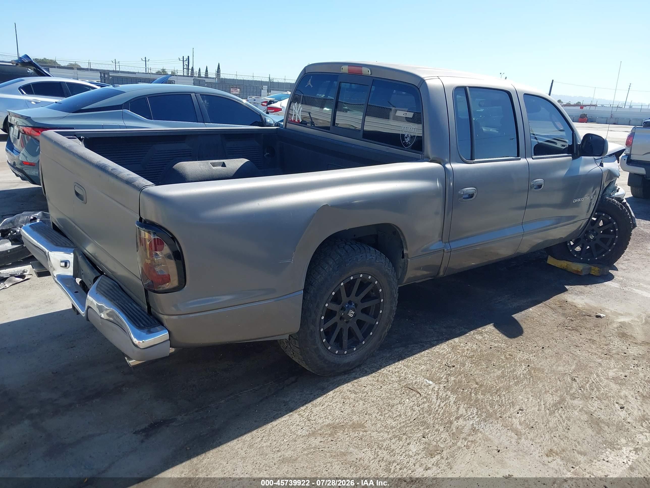2001 Dodge Dakota Slt/sport Silver vin: 1B7HL2AN71S292798