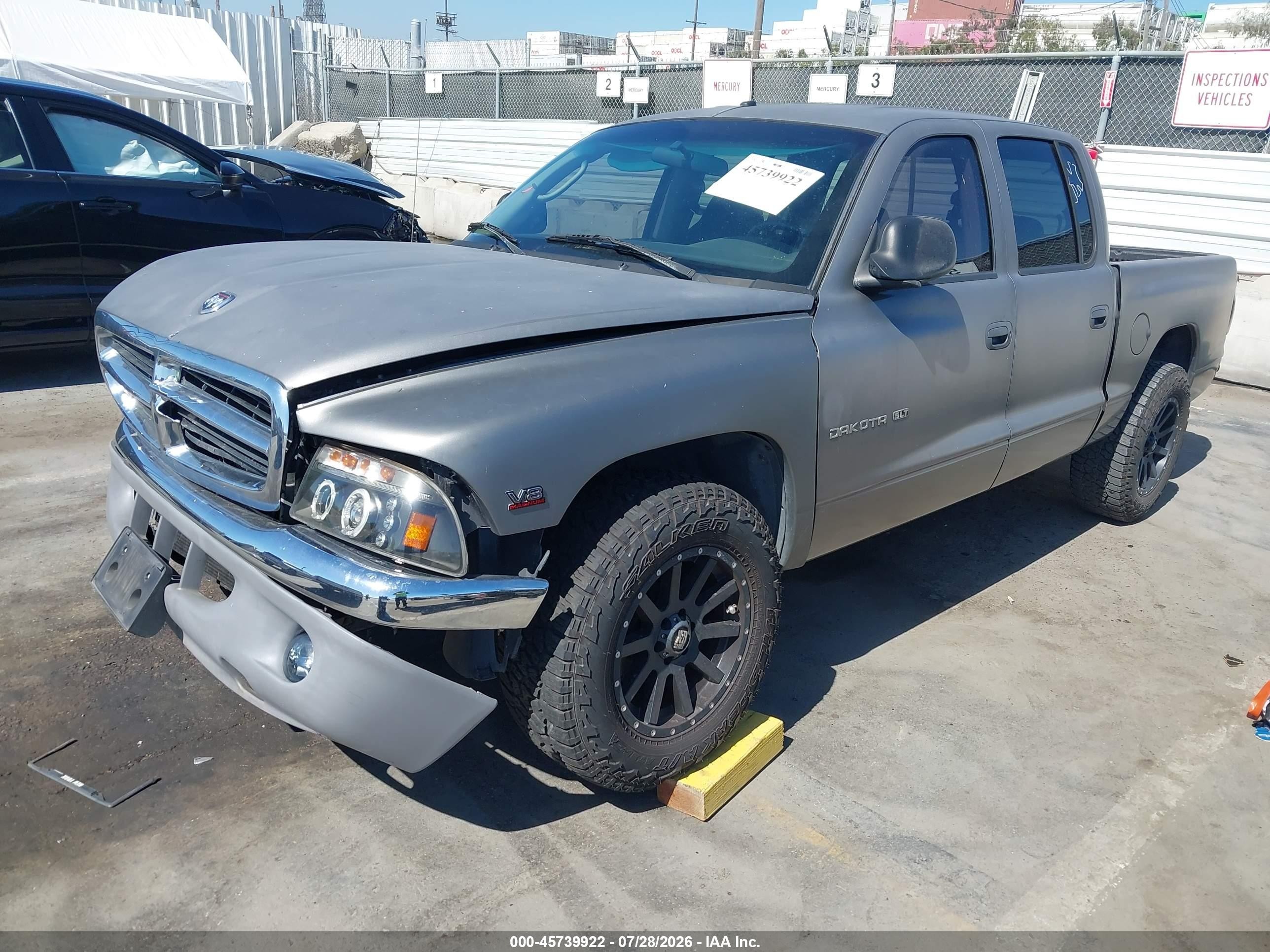 2001 Dodge Dakota Slt/sport Silver vin: 1B7HL2AN71S292798