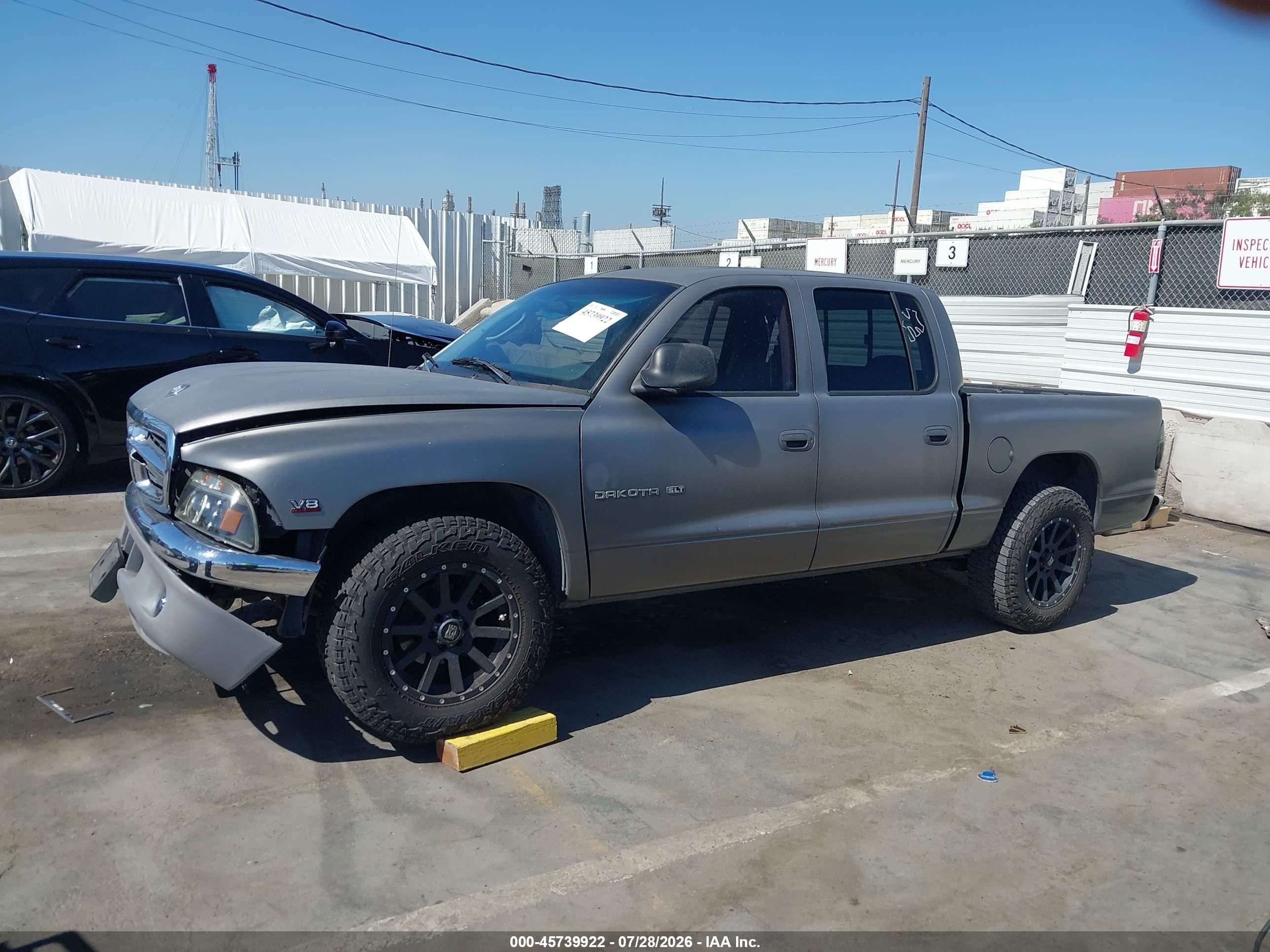 2001 Dodge Dakota Slt/sport Silver vin: 1B7HL2AN71S292798