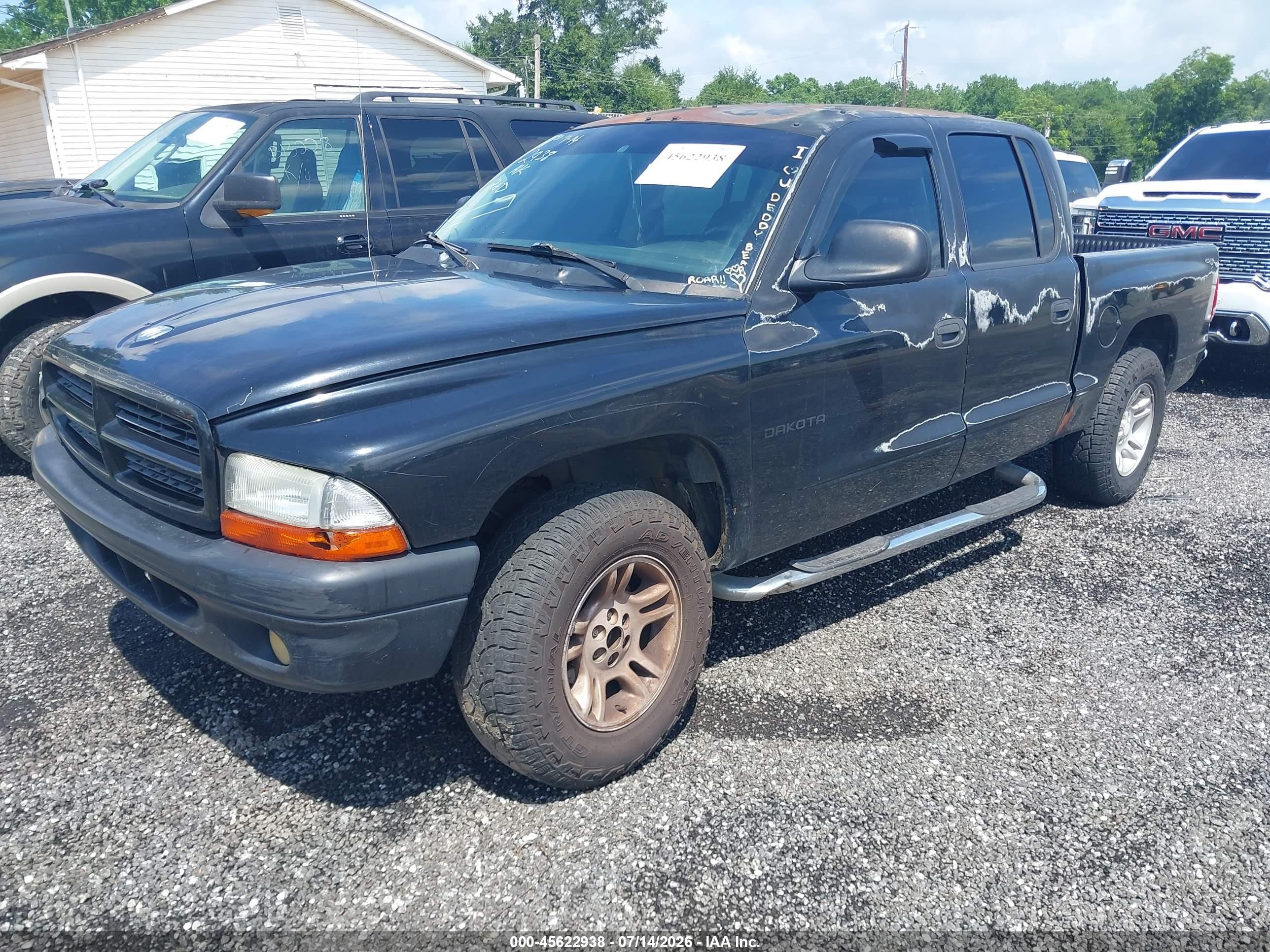 2001 Dodge Dakota Slt/sport Black vin: 1B7HL2ANX1S263750