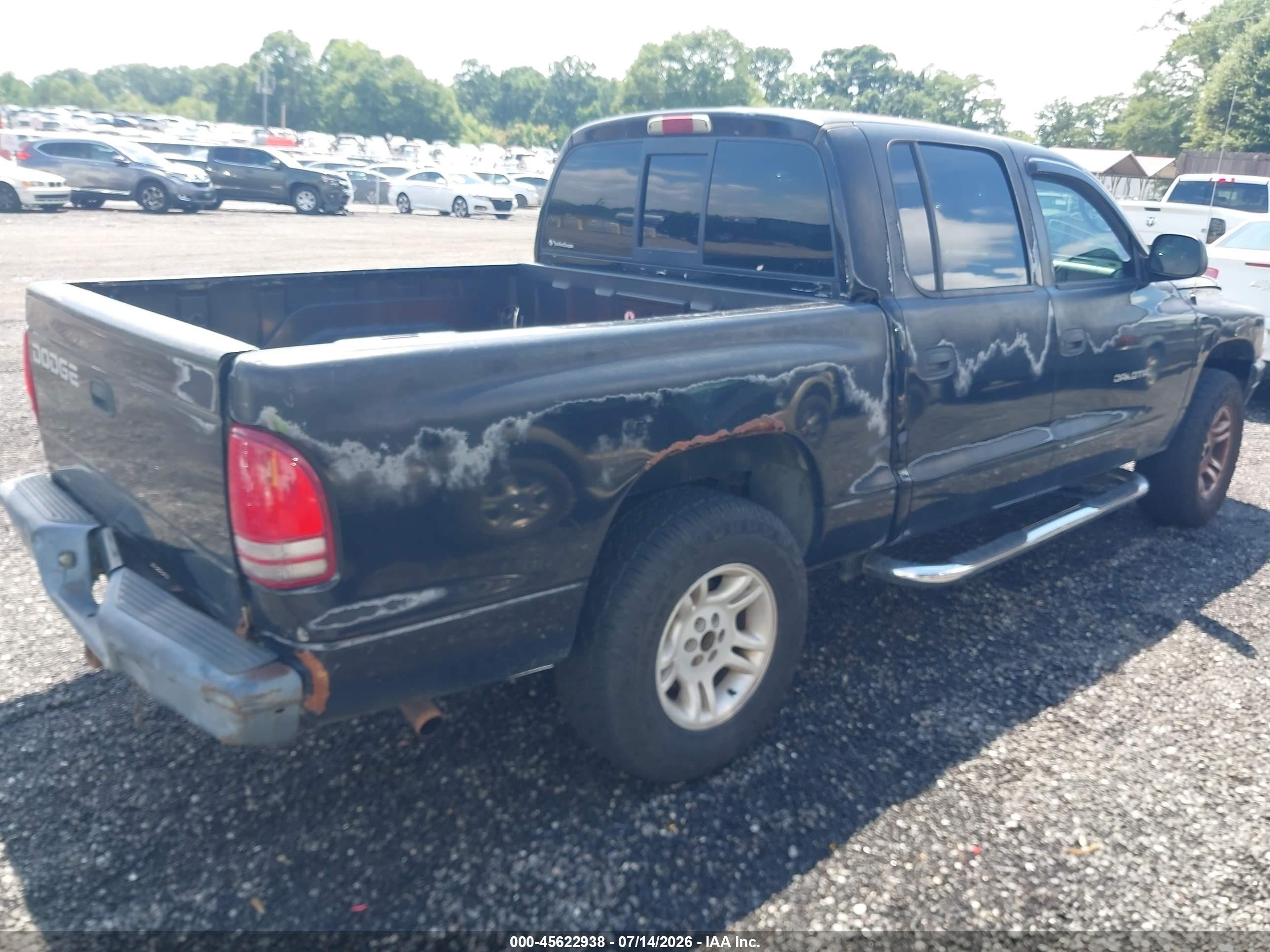 2001 Dodge Dakota Slt/sport Black vin: 1B7HL2ANX1S263750
