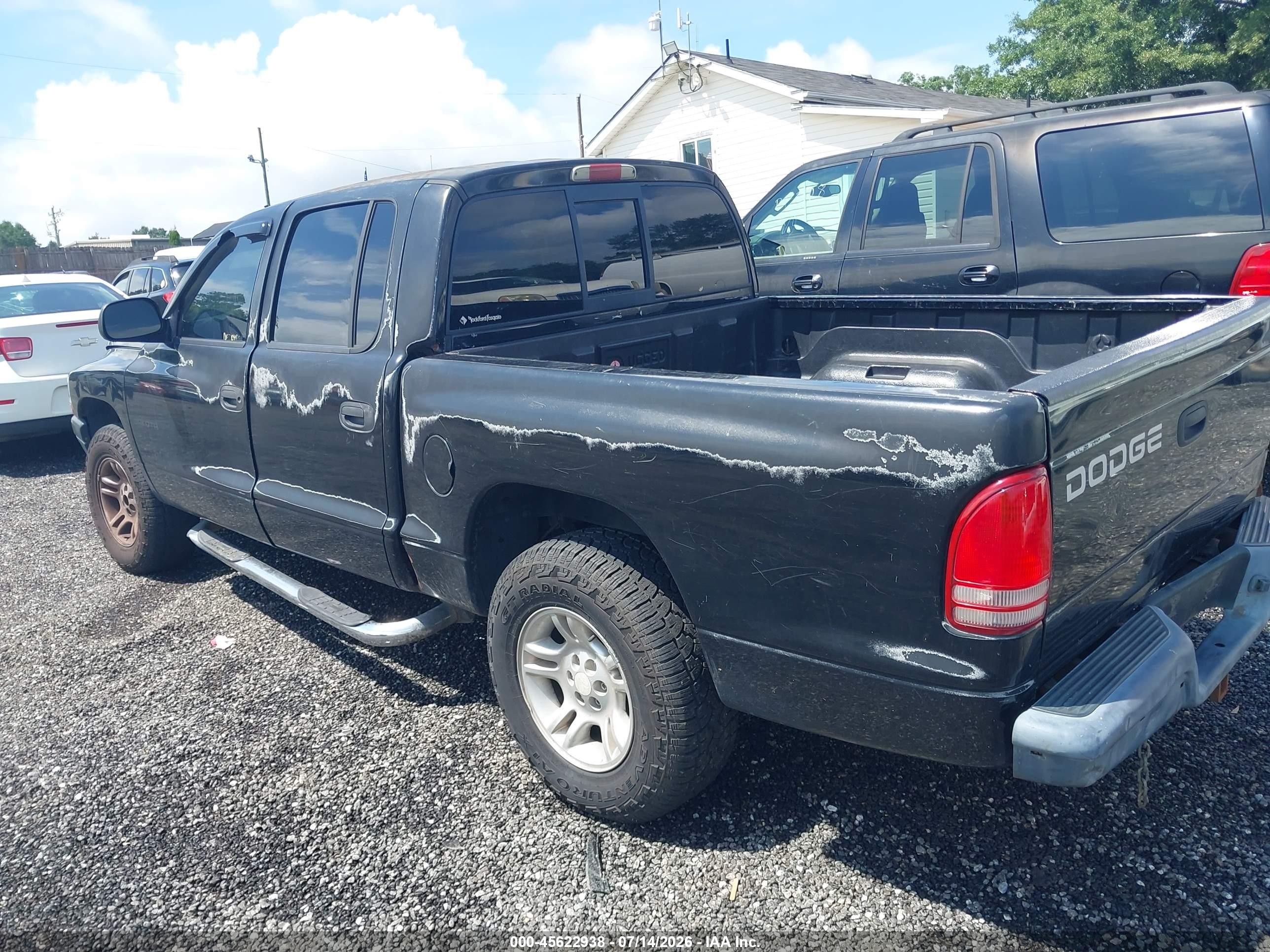 2001 Dodge Dakota Slt/sport Black vin: 1B7HL2ANX1S263750