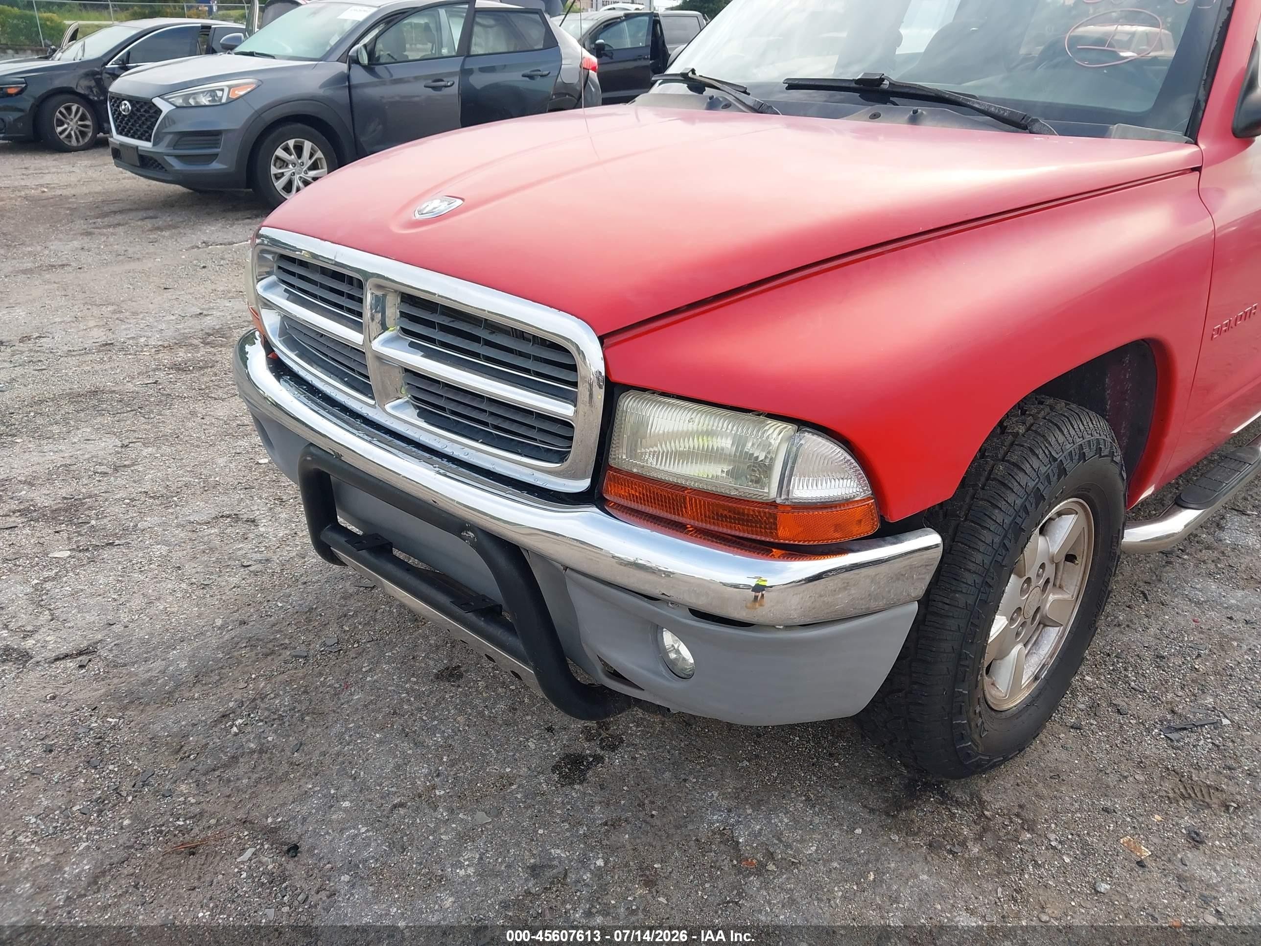 2001 Dodge Dakota Slt/sport Red vin: 1B7HL2AX71S306488