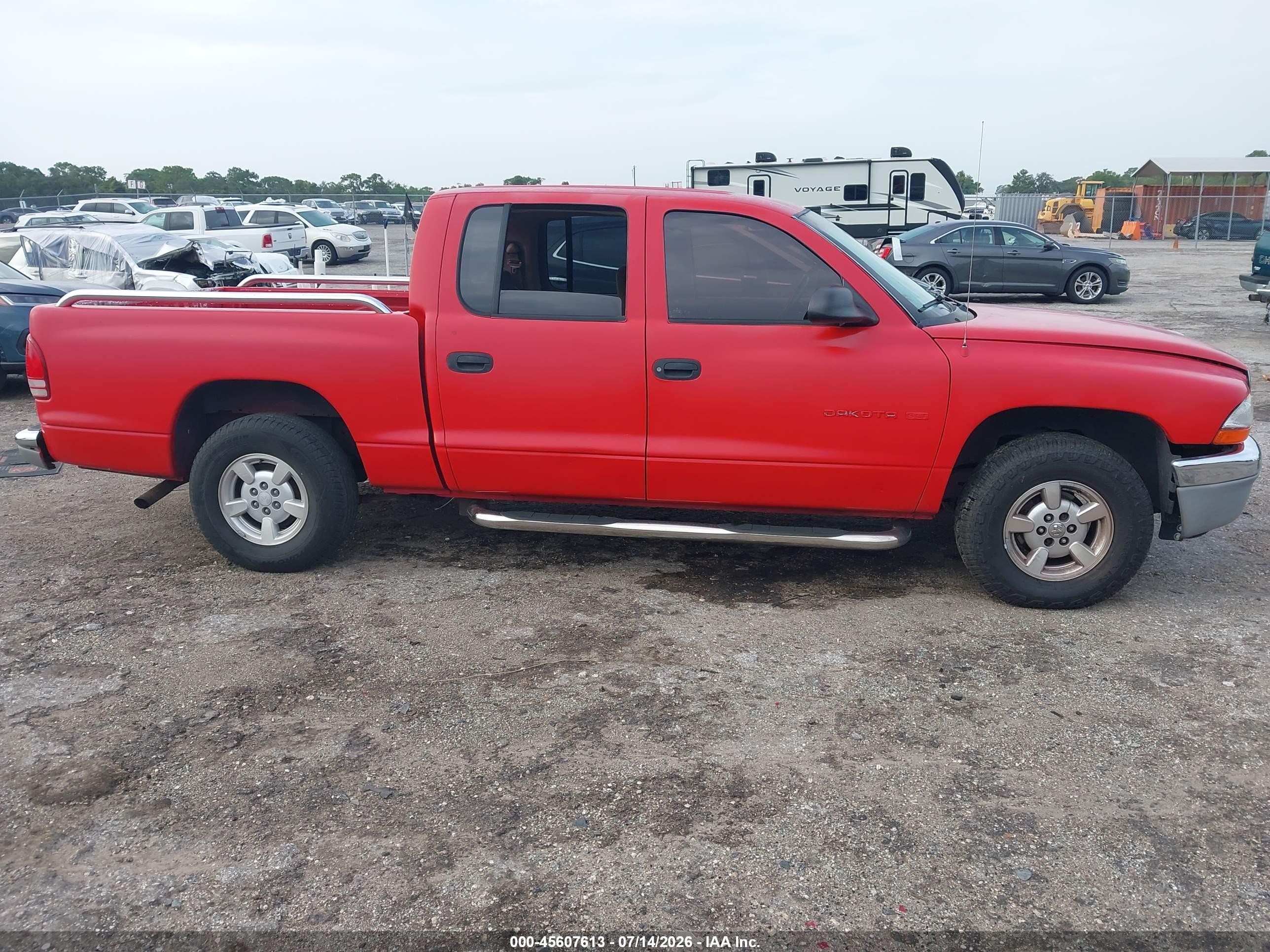 2001 Dodge Dakota Slt/sport Red vin: 1B7HL2AX71S306488