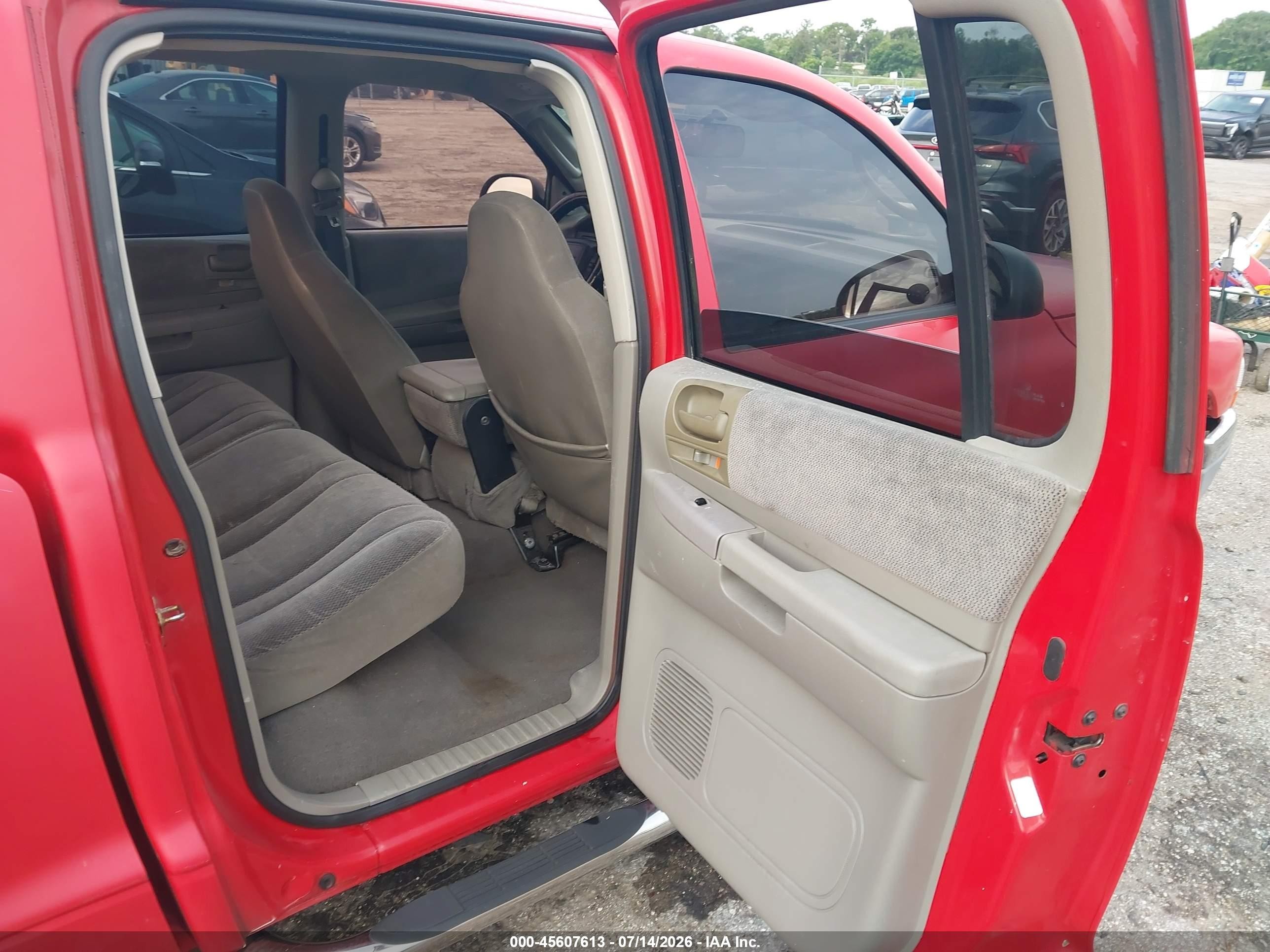 2001 Dodge Dakota Slt/sport Red vin: 1B7HL2AX71S306488