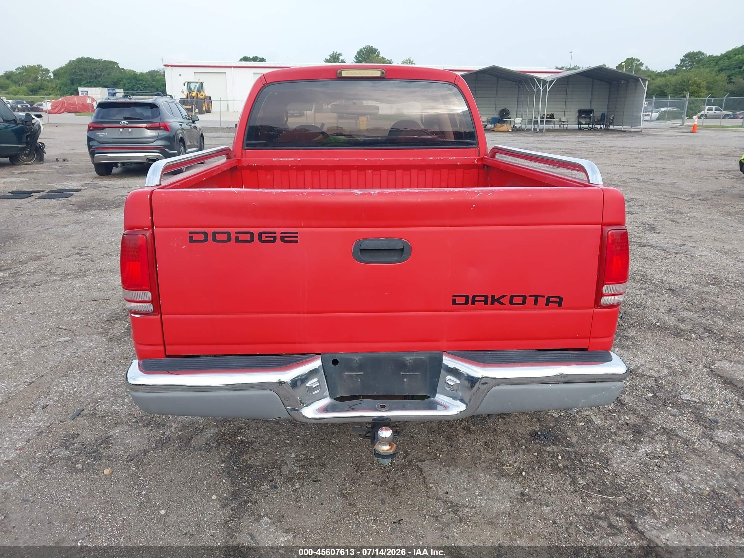 2001 Dodge Dakota Slt/sport Red vin: 1B7HL2AX71S306488