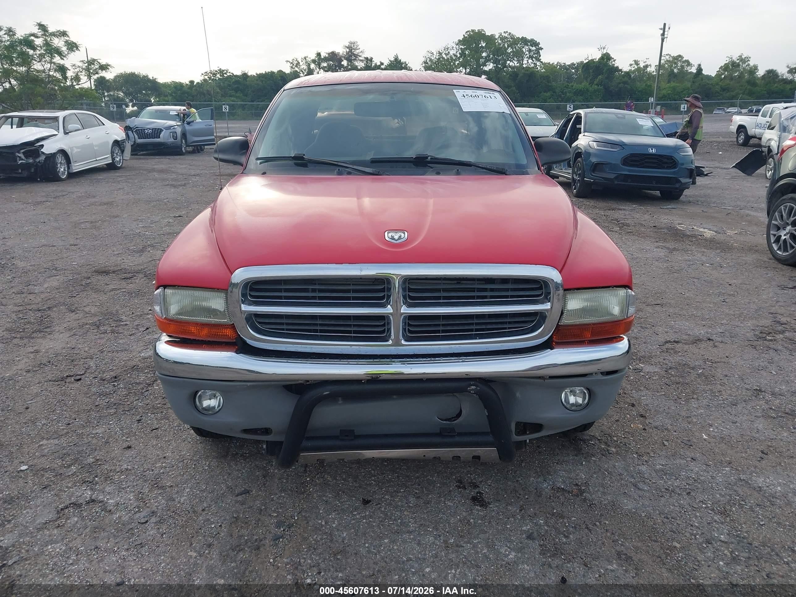2001 Dodge Dakota Slt/sport Red vin: 1B7HL2AX71S306488