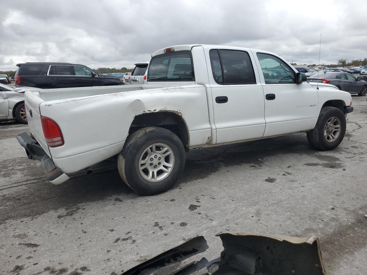 2002 Dodge Dakota Quad Sport White vin: 1B7HL38X32S556310