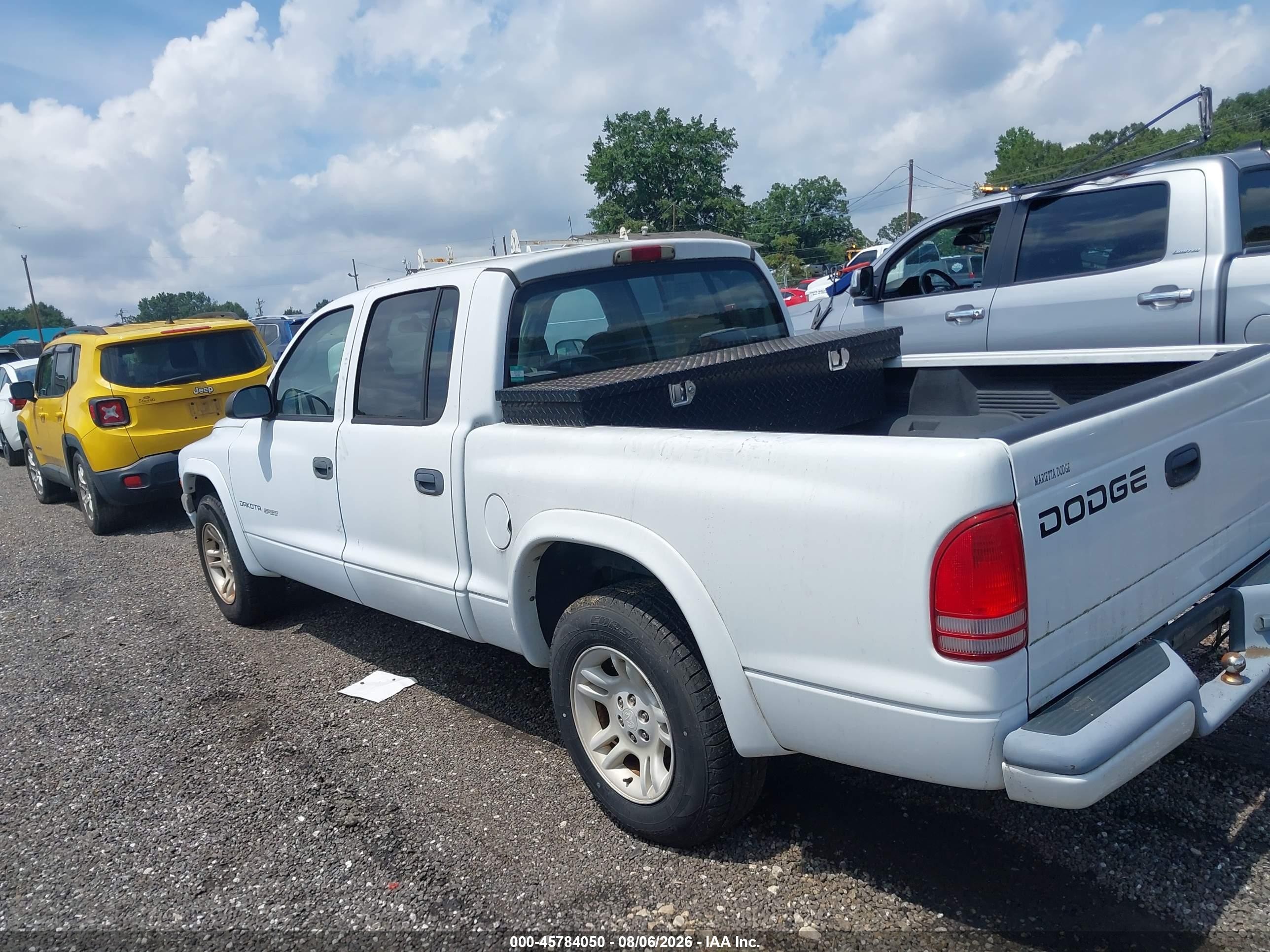 2002 Dodge Dakota Sport White vin: 1B7HL38X72S714552
