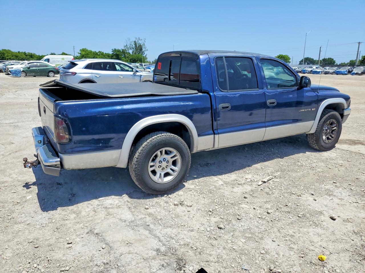 2002 Dodge Dakota Quad Slt Синий vin: 1B7HL48N12S551014