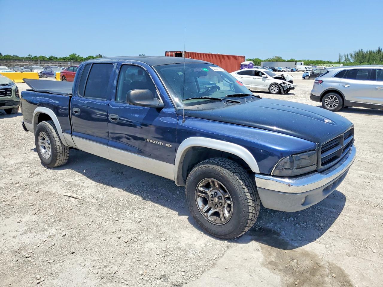 2002 Dodge Dakota Quad Slt Синий vin: 1B7HL48N12S551014