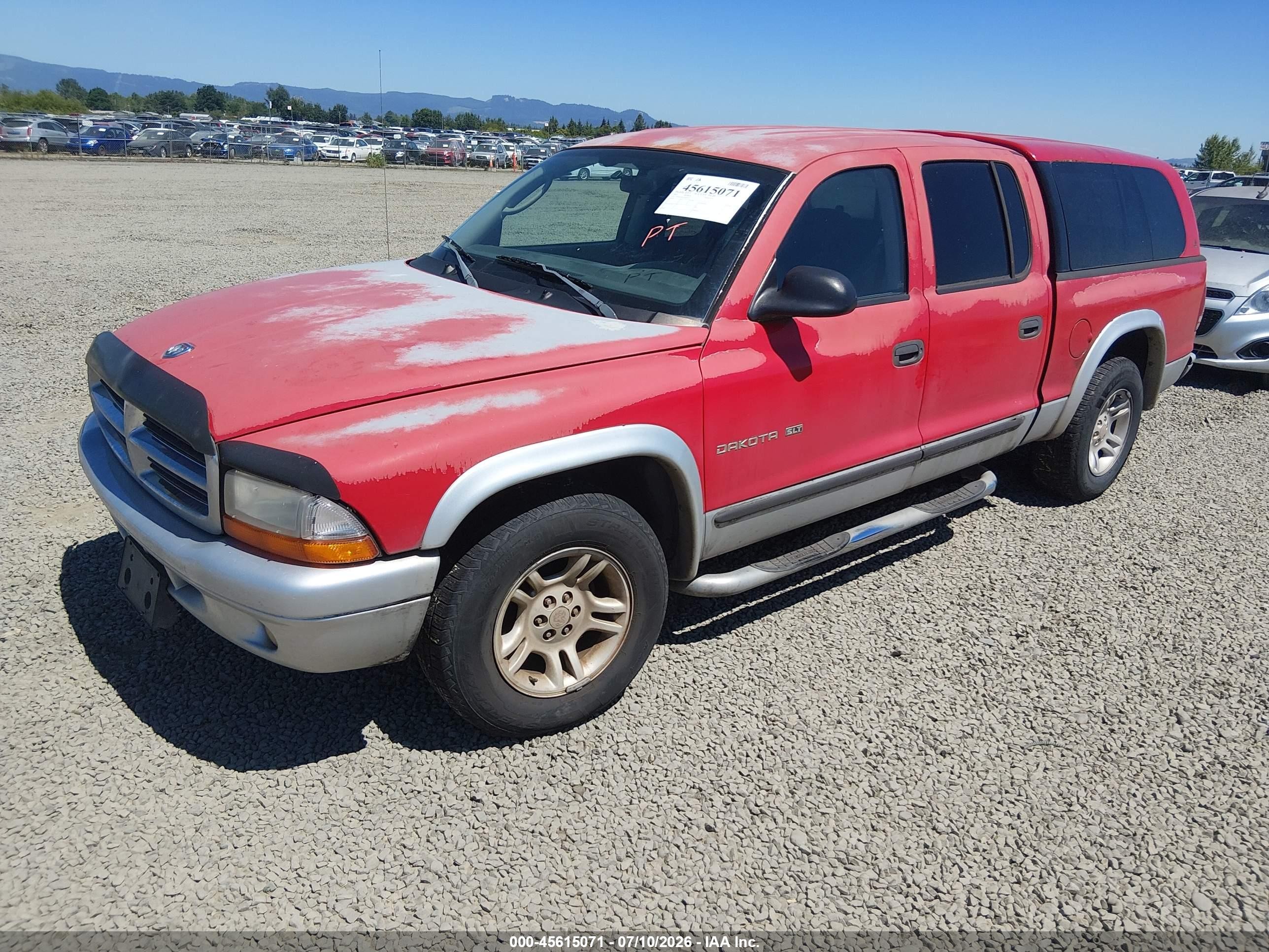 2002 Dodge Dakota Slt Red vin: 1B7HL48N42S669929