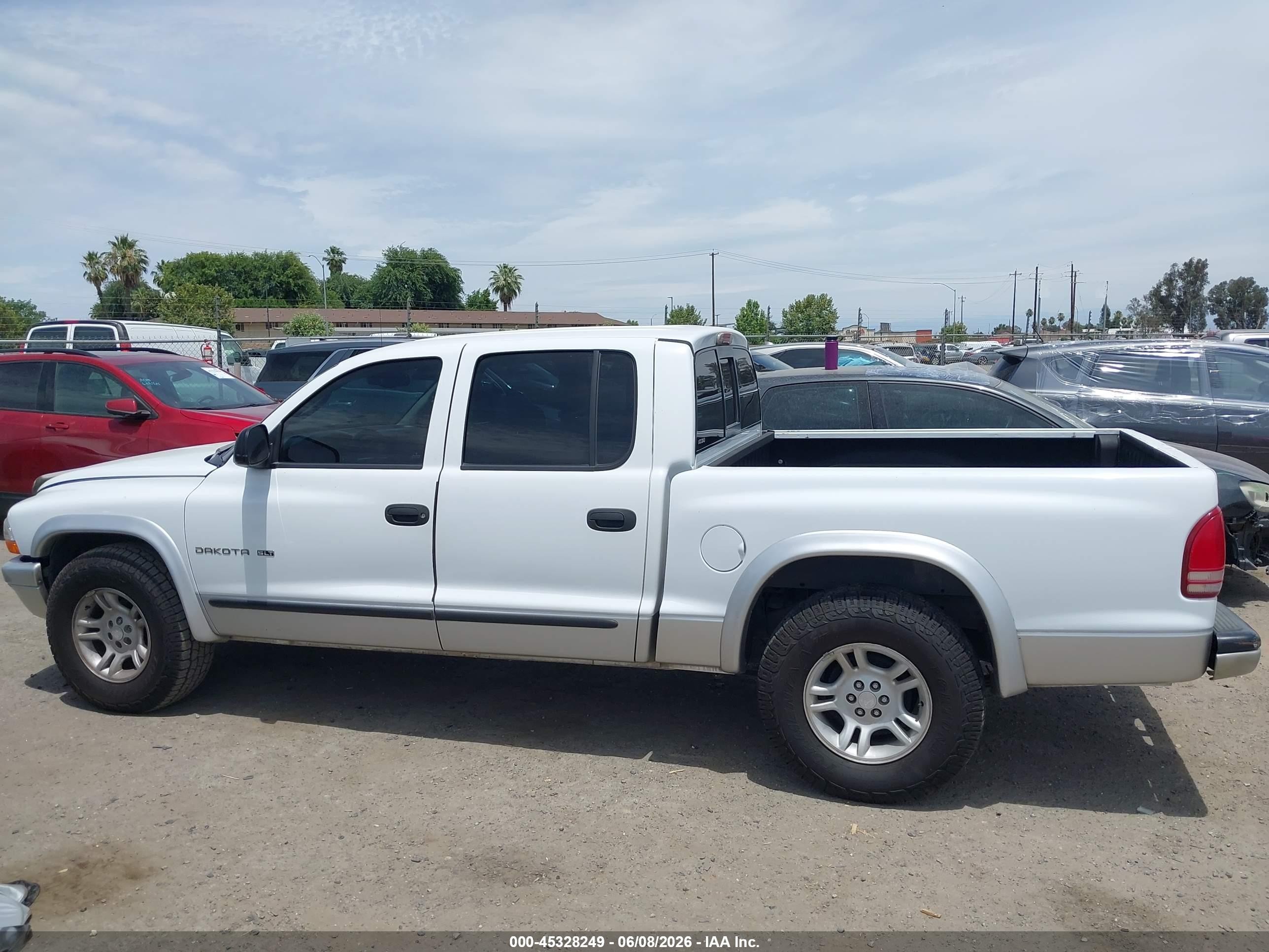 2002 Dodge Dakota Slt Белый vin: 1B7HL48N62S619209