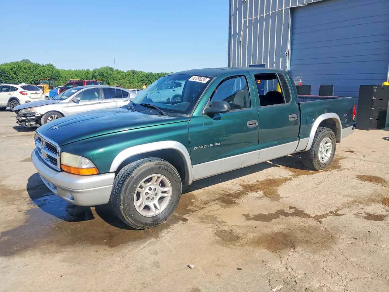 2002 Dodge Dakota Quad Slt Green vin: 1B7HL48X52S578430