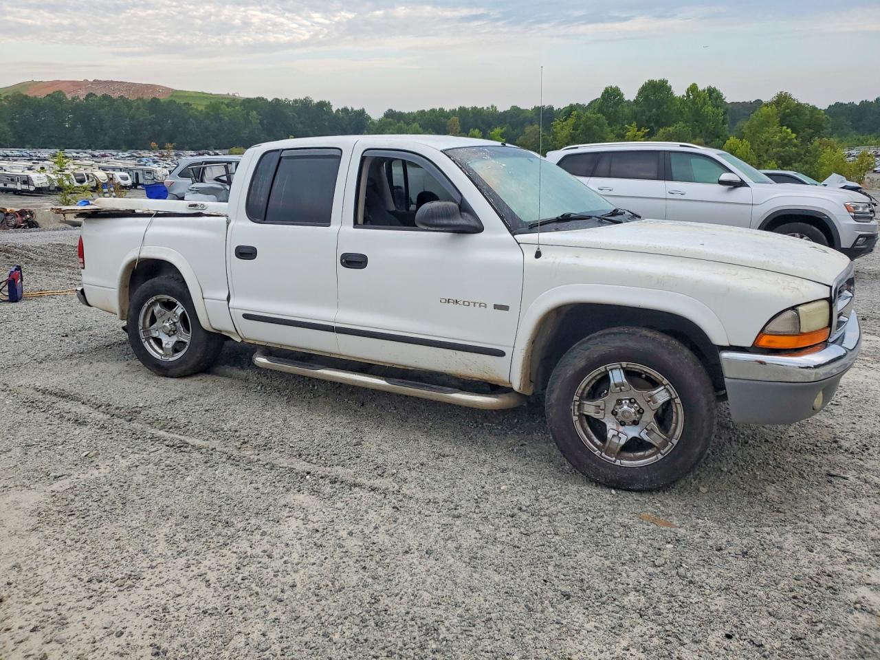 2002 Dodge Dakota Quad Slt White vin: 1B7HL48X92S559007
