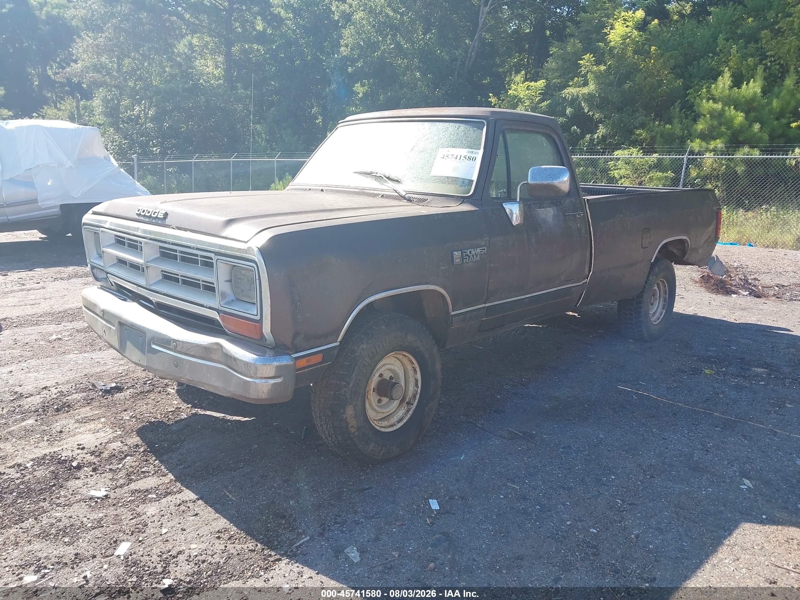 1989 Dodge W-series W100 Brown vin: 1B7HM06Y0KS111580